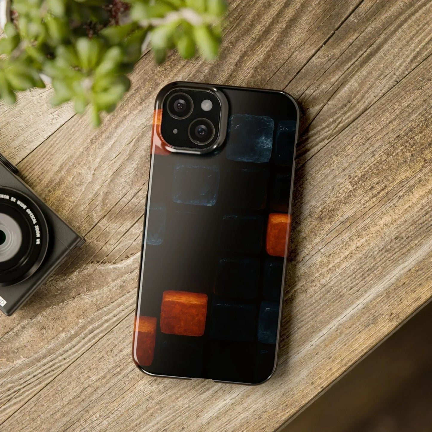 Blue Geometric Phone Case for iPhone 12-16 Models - KarArmDesign