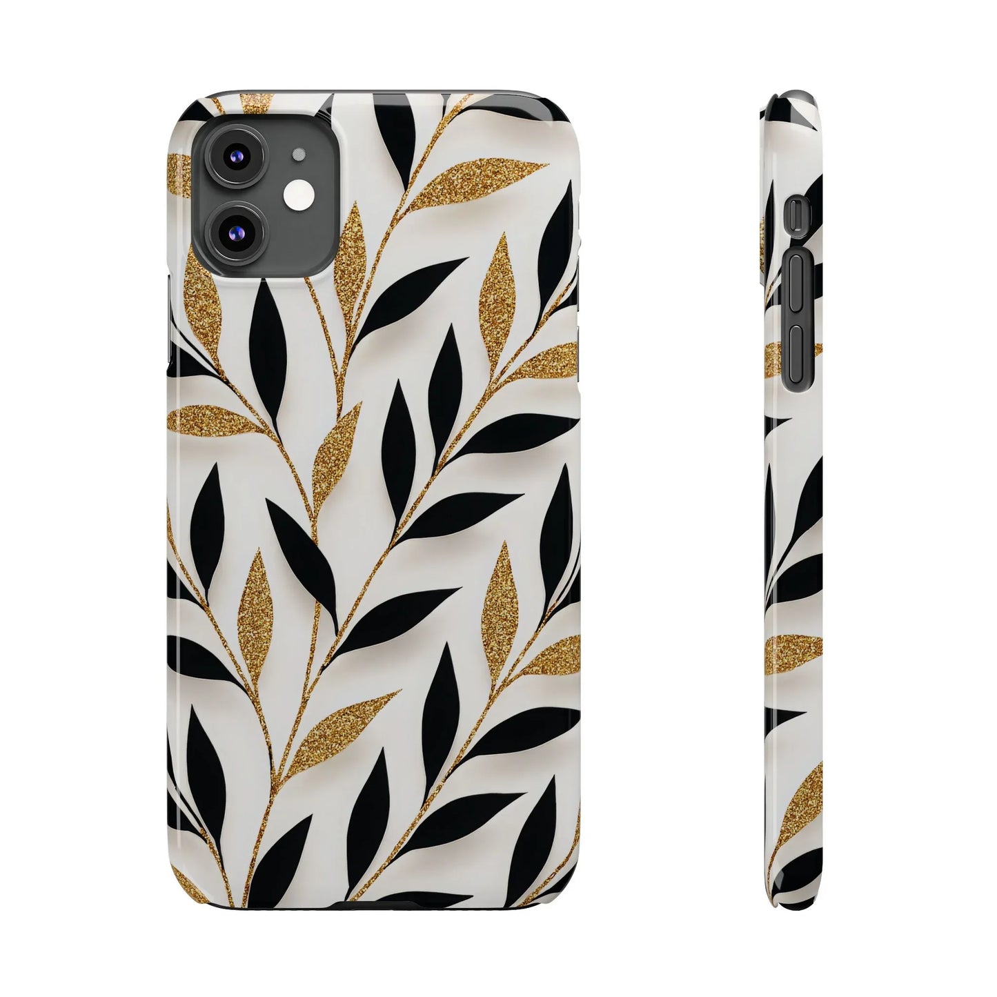 Botanical Gold Leaf Phone Case for iPhone 7-16 Models - KarArmDesign