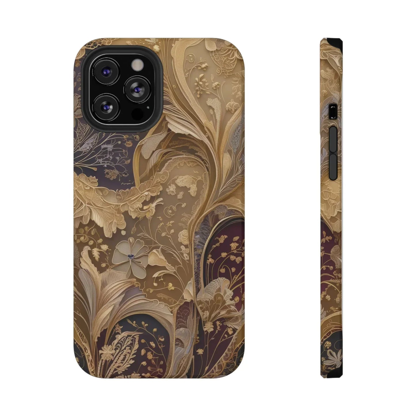 Botanical Luxury Design Impact-Resistant Phone Case for iPhone 12-16 and Galaxy S21-S22 Models - KarArmDesign