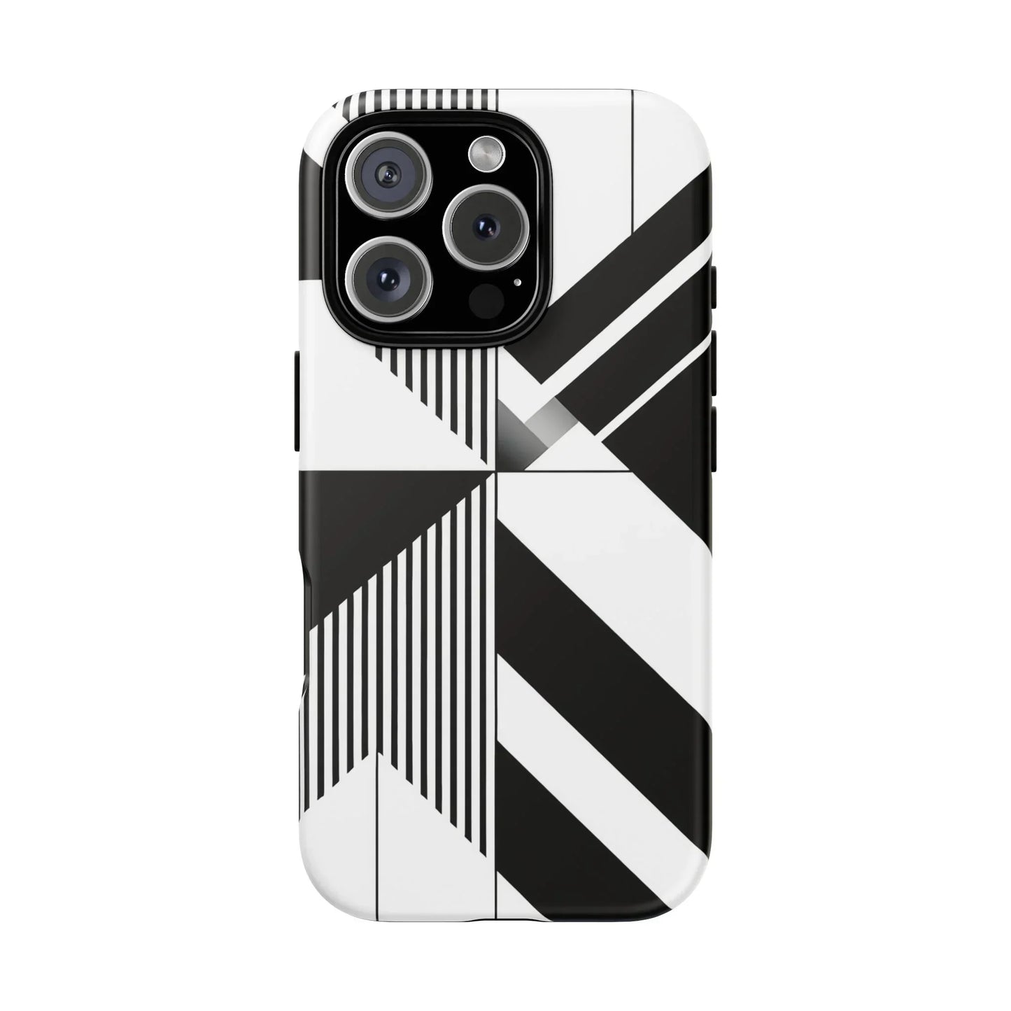 Monochrome Tough Phone Case for iPhone 11-16 and Samsung Galaxy S10–S25 Models - KarArmDesign