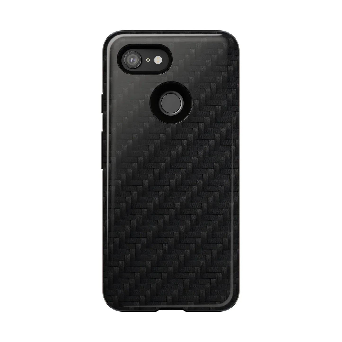Black Carbon Phone Case Tough Case for iPhone 8-16 and Google Pixel up to 9 Models - KarArmDesign