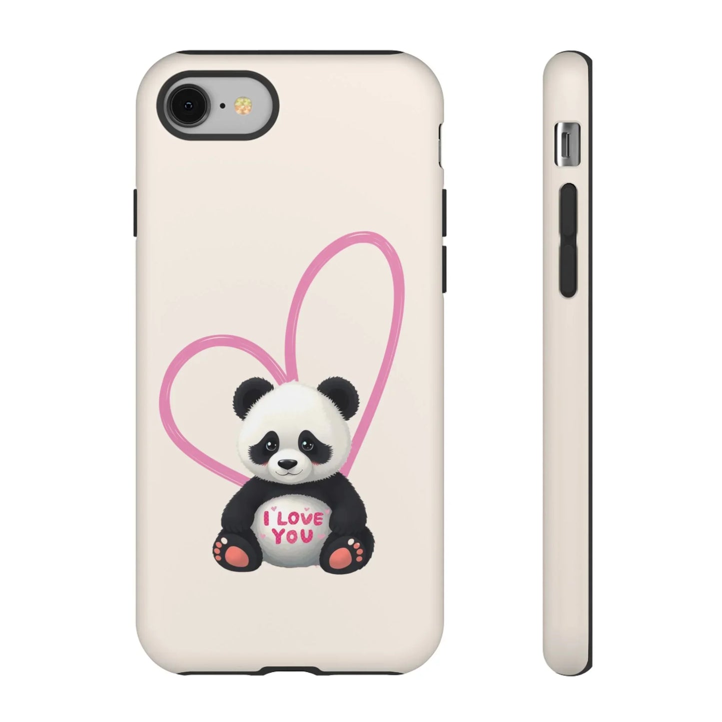 Cute Panda Heart Love Phone Case for iPhone 8-16 Models - KarArmDesign