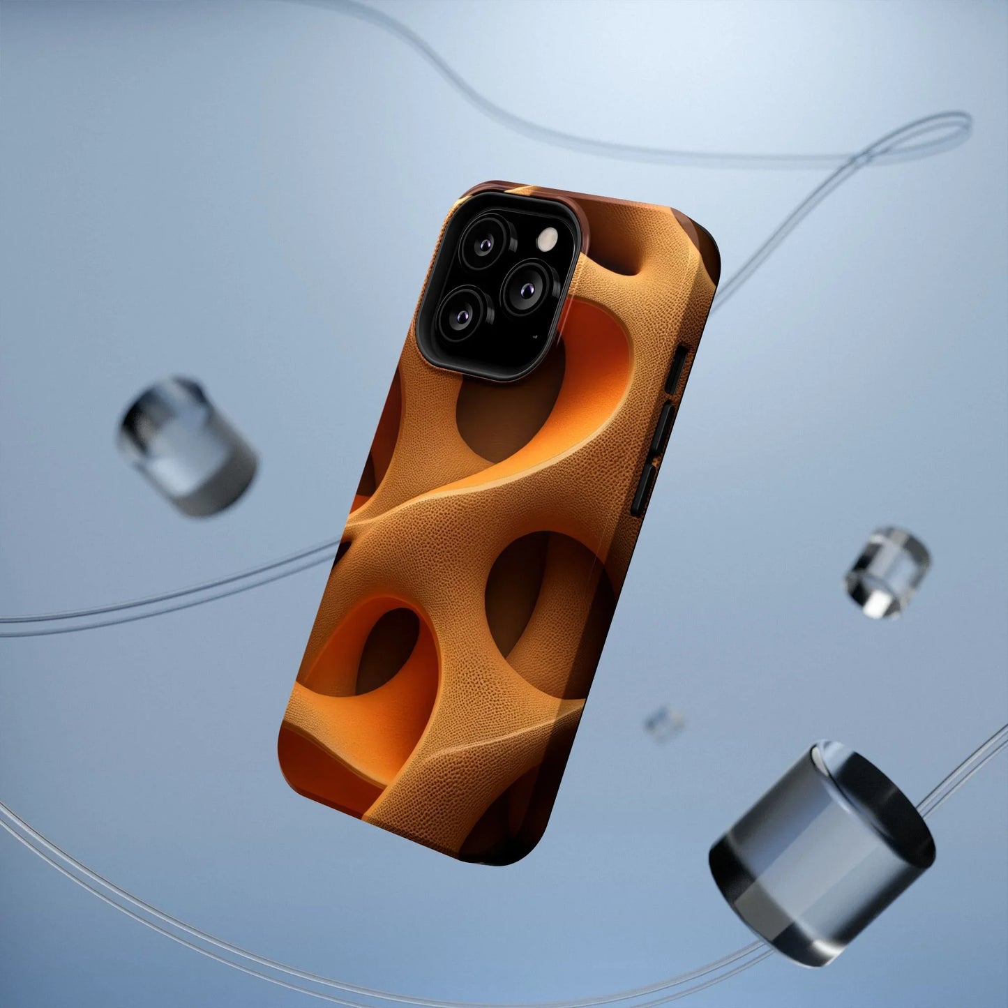 Amber Flow Phone Case for iPhone 11-17 and Samsung Galaxy S21-S22 Models - KarArmDesign
