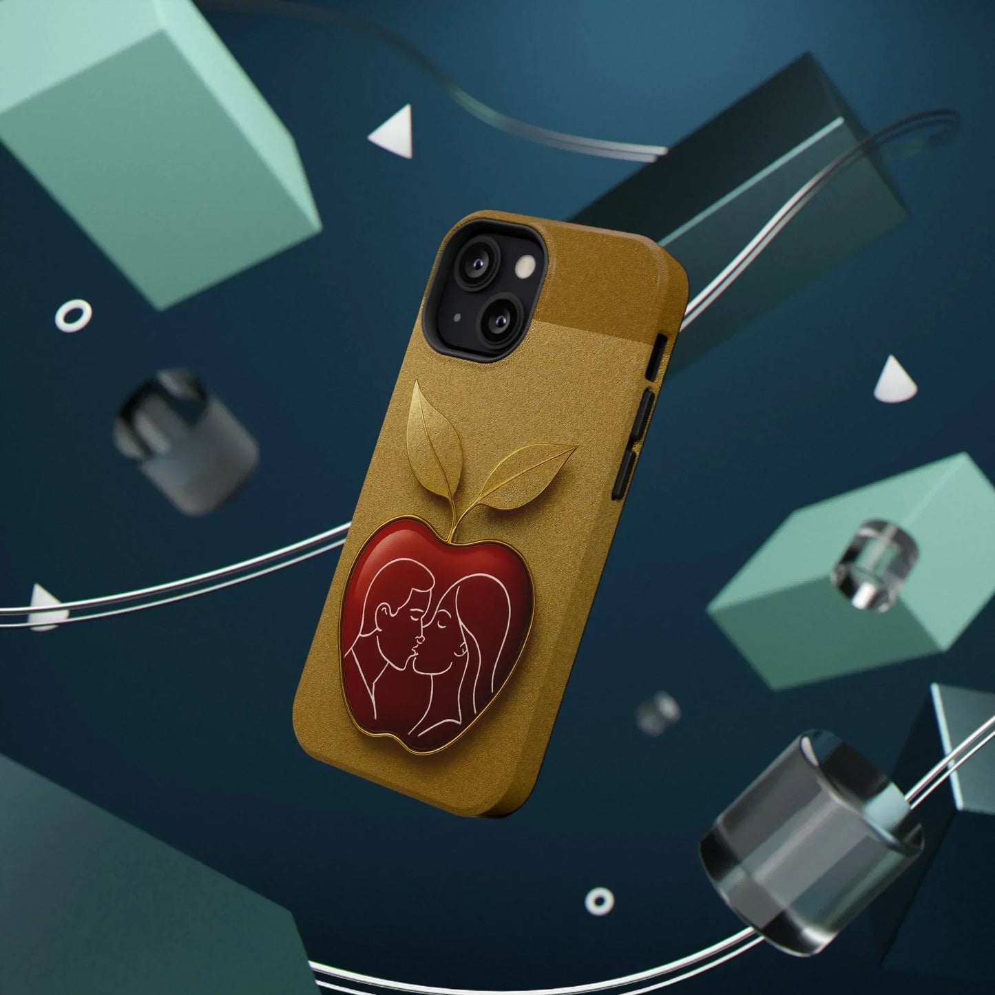Romantic Apple Phone Case for iPhone 12-16 Models - KarArmDesign