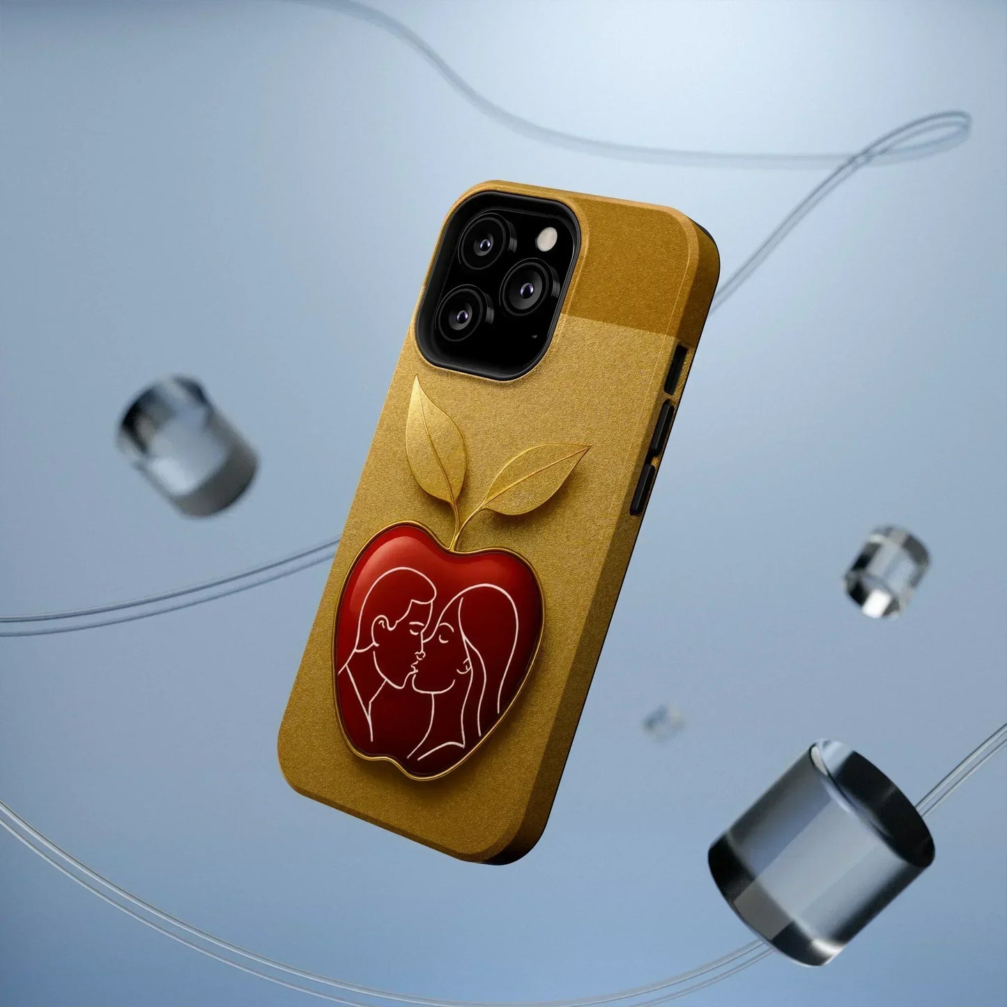 Romantic Apple Phone Case for iPhone 12-16 Models - KarArmDesign