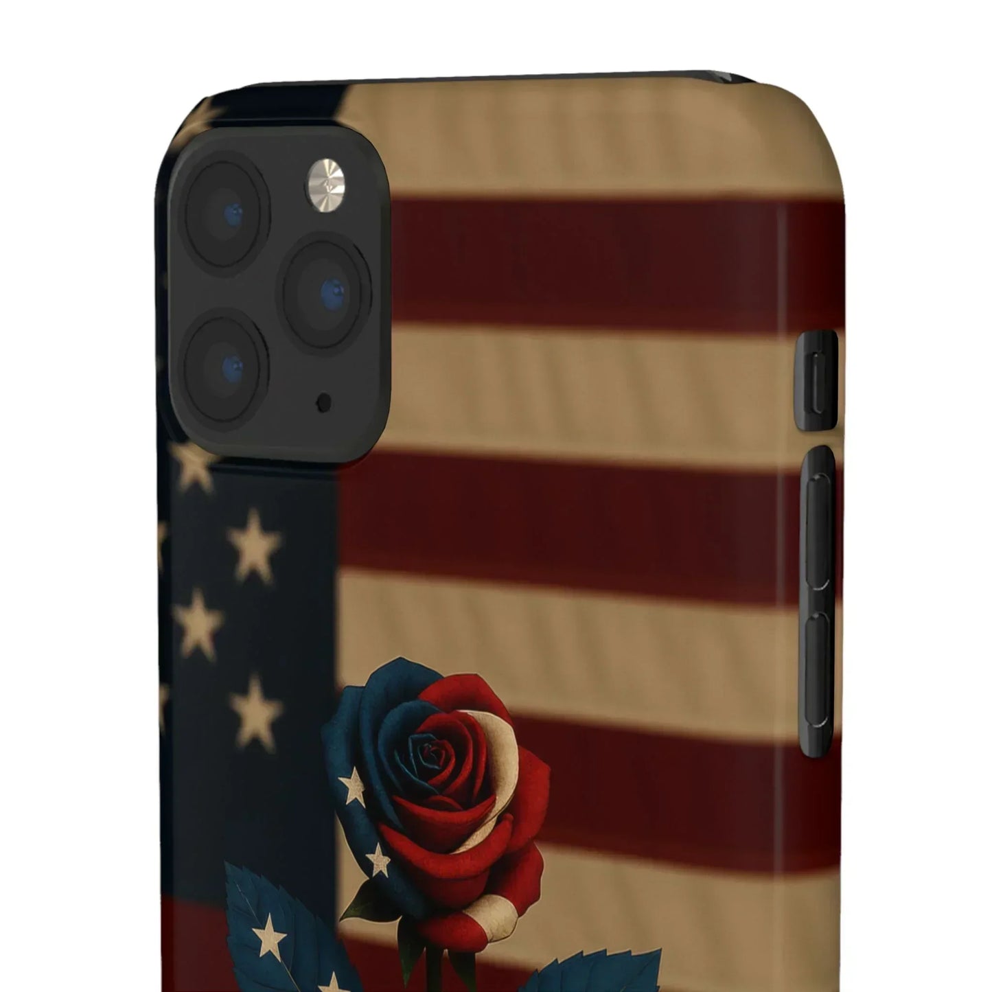 American Rose Flag Phone Case for iPhone 7-16 and Samsung Galaxy S10-S24 Models - KarArmDesign