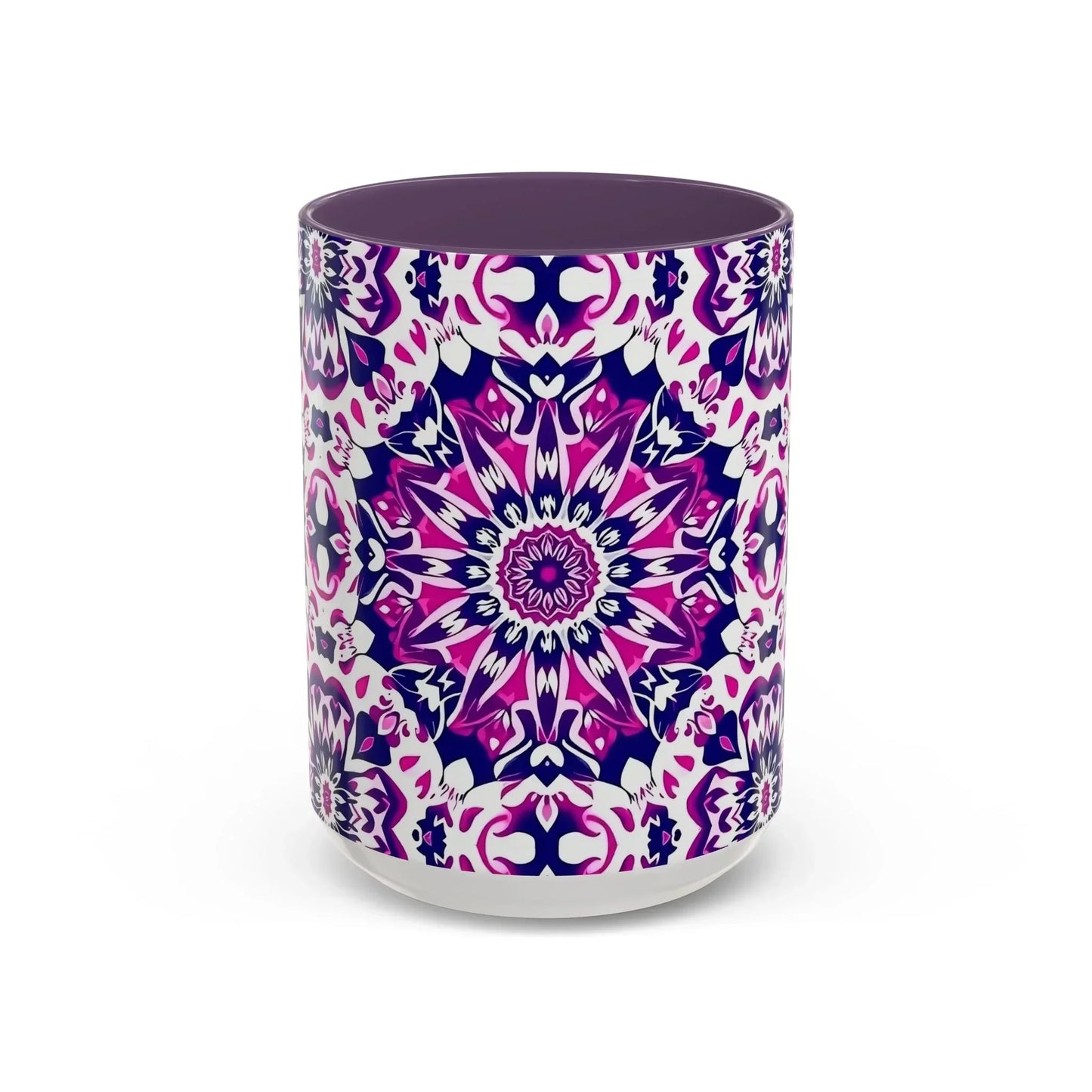 Vibrant Mandala Burst Ceramic Coffee Mug -11 & 15oz - KarArmDesign