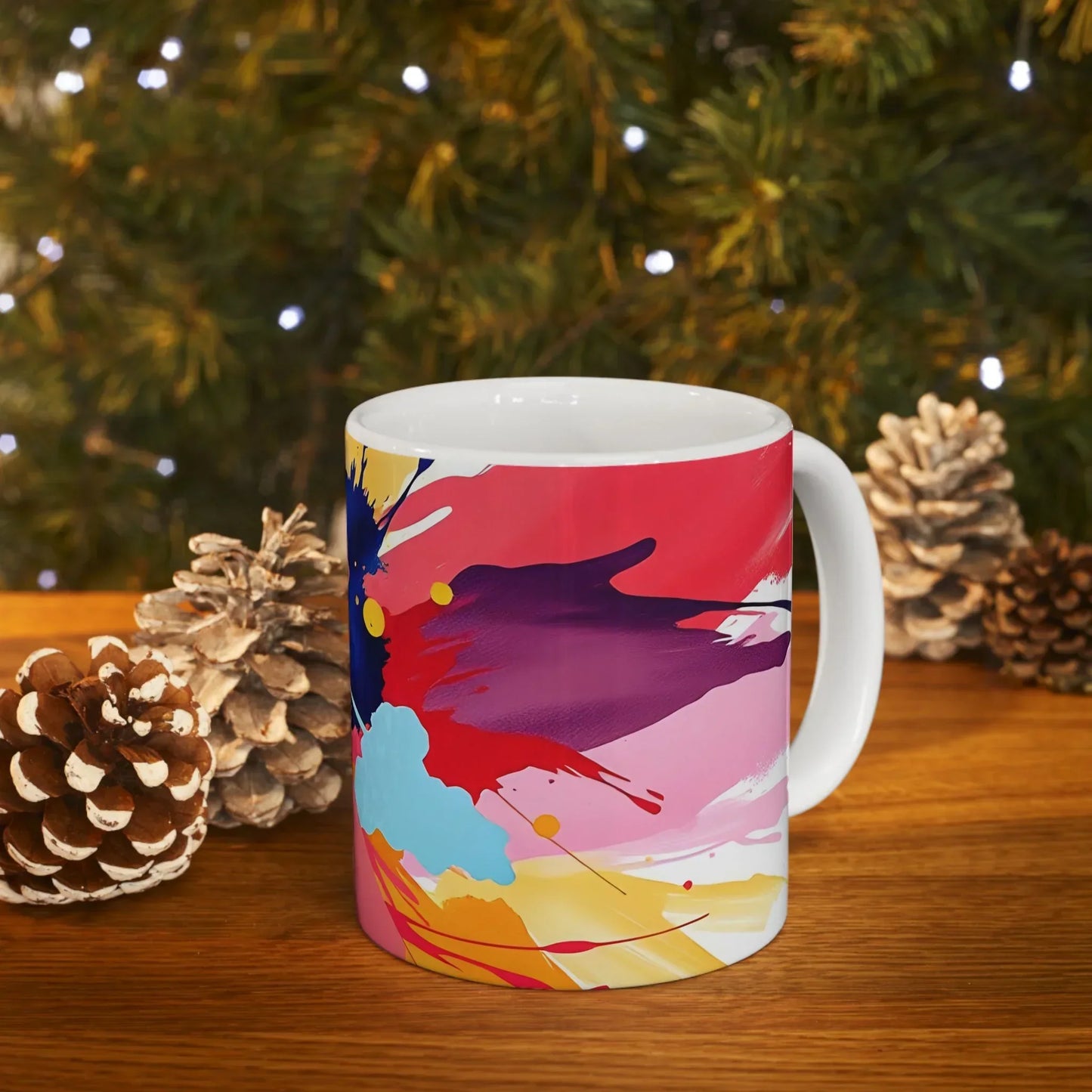 Vibrant Expression — Abstract Art Ceramic Mug (11oz, 15oz) - KarArmDesign