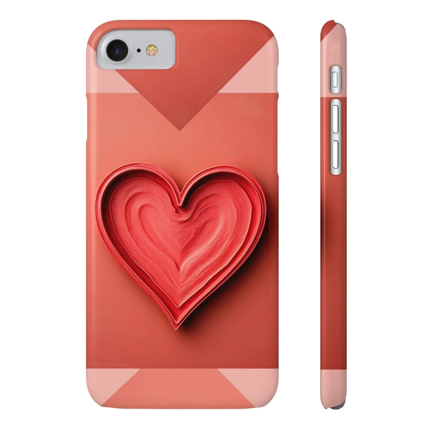 Heart Design Phone Case for iPhone X to 16 Series - KarArmDesign