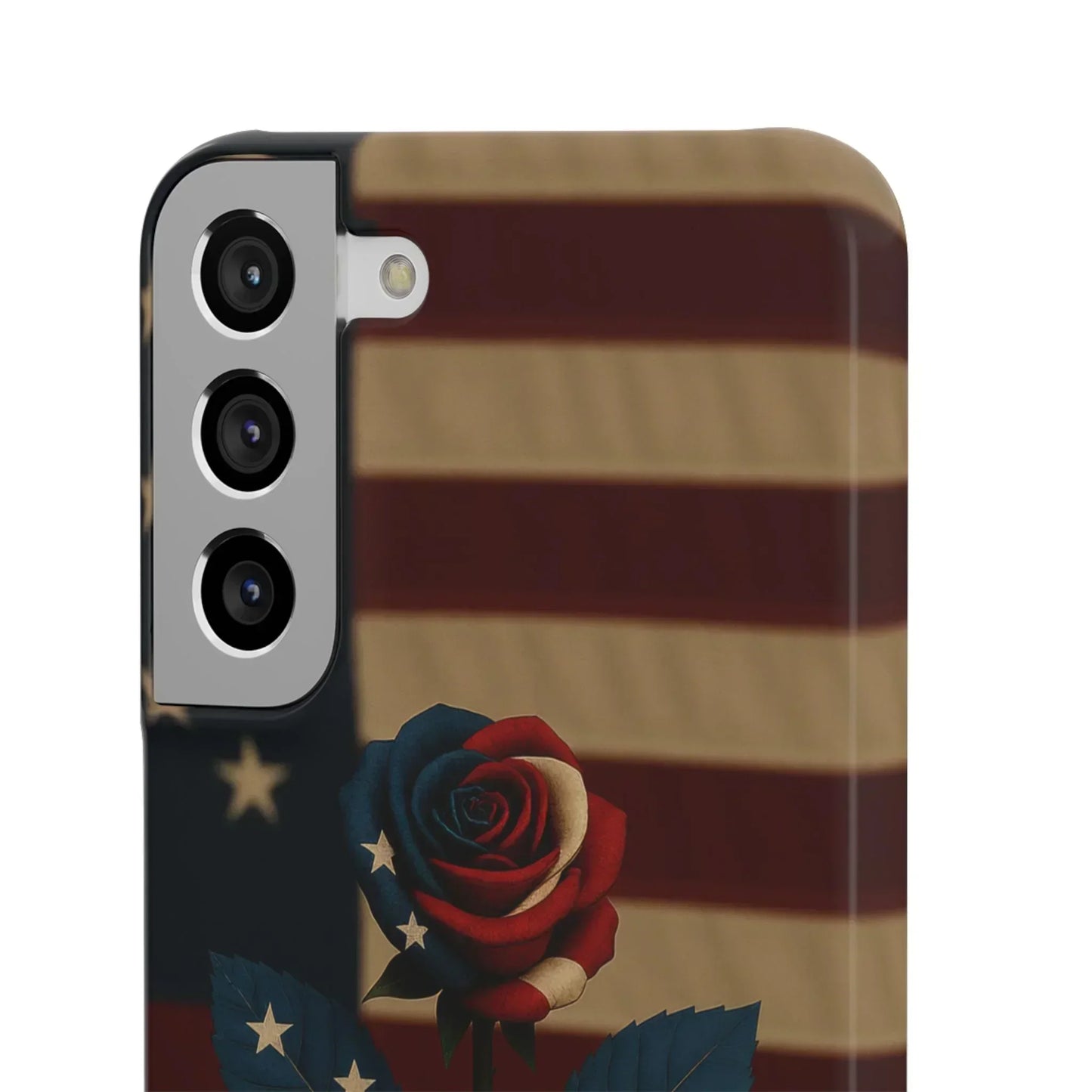 American Rose Flag Phone Case for iPhone 7-16 and Samsung Galaxy S10-S24 Models - KarArmDesign