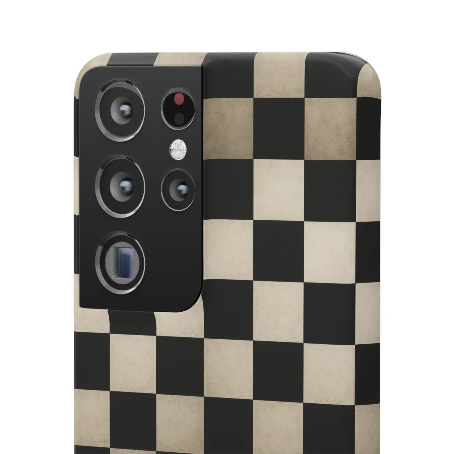 Stylish Matte Checker Phone Case for iPhone 7-16 and Samsung Galaxy S10-S24 Models - KarArmDesign