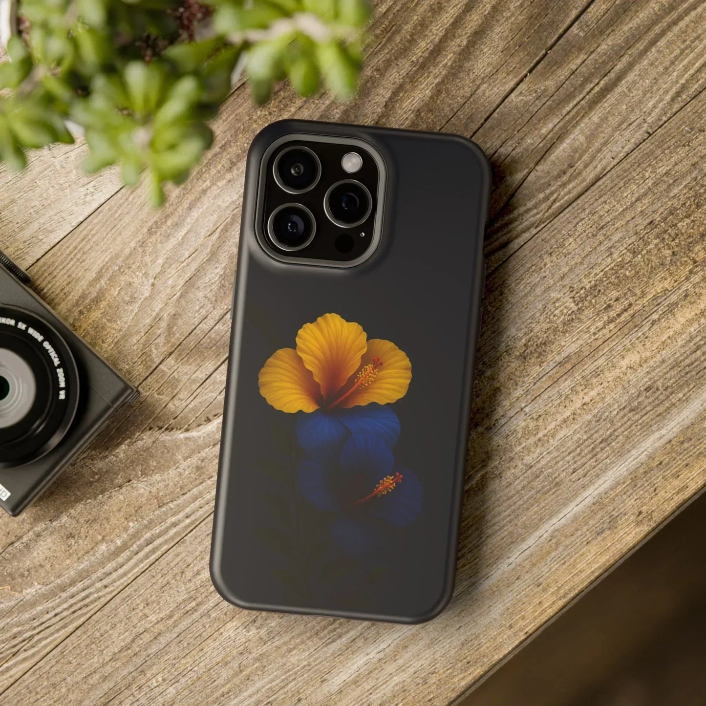 Elegant hibiscus phone case Impact-Resistant Cases for iPhone 12-16 and Samsung Galaxy S21-S22 Models - KarArmDesign