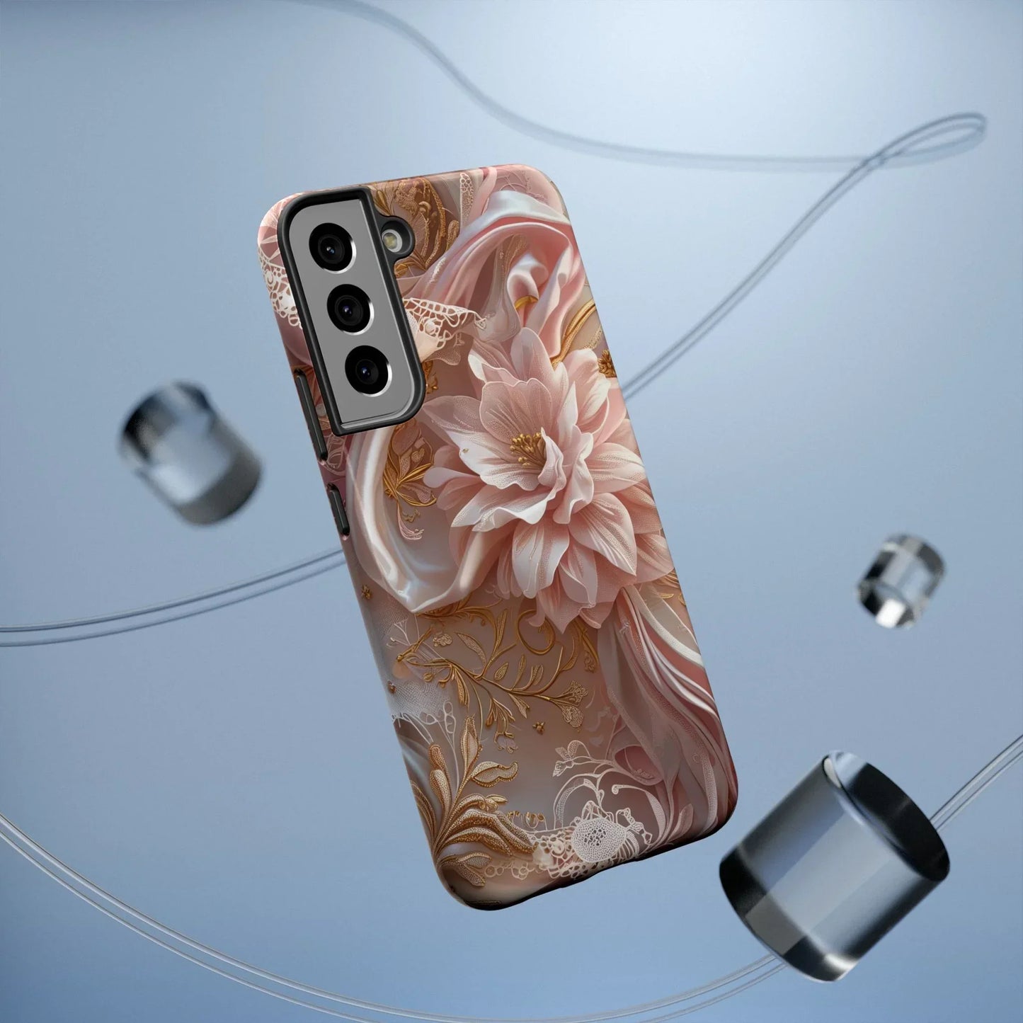 Elegant Floral Impact-Resistant Phone Case for iPhone 12-16 and Samsung Galaxy S21-S22 Models - KarArmDesign
