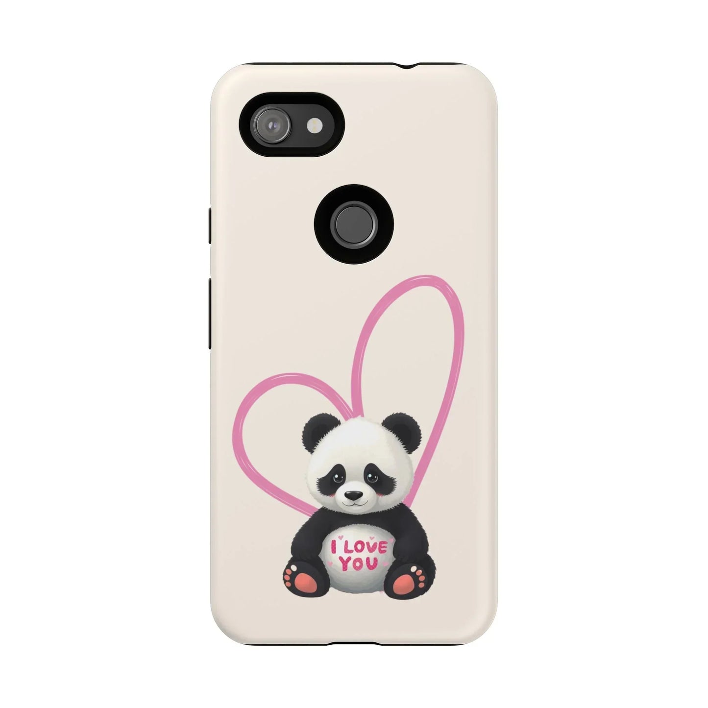 Cute Panda Heart Love Phone Case for Google Pixel up to 9 Models - KarArmDesign