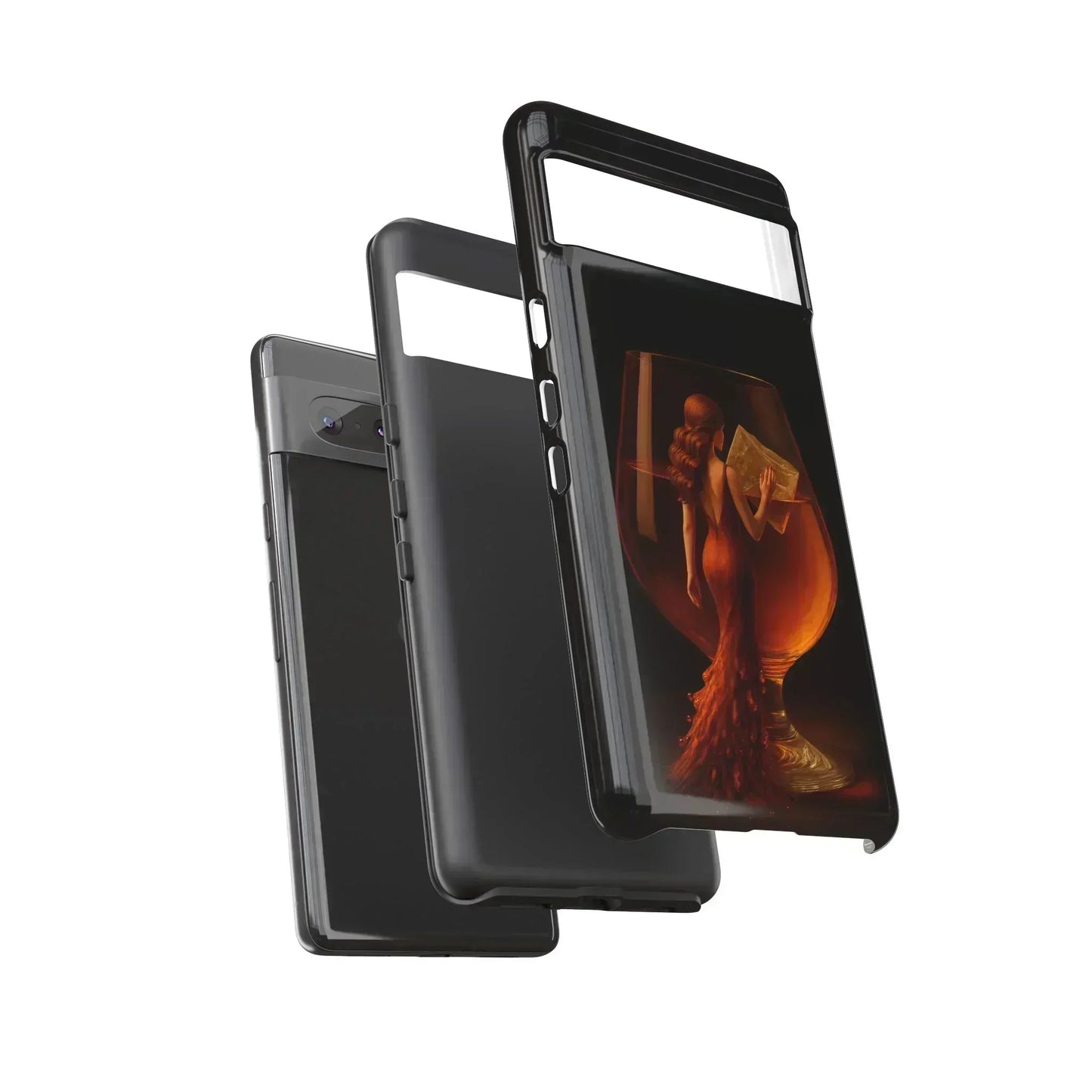 Elegant Midnight Lady Phone Case for iPhone 8-16 and Google Pixel up to 9 Models - KarArmDesign