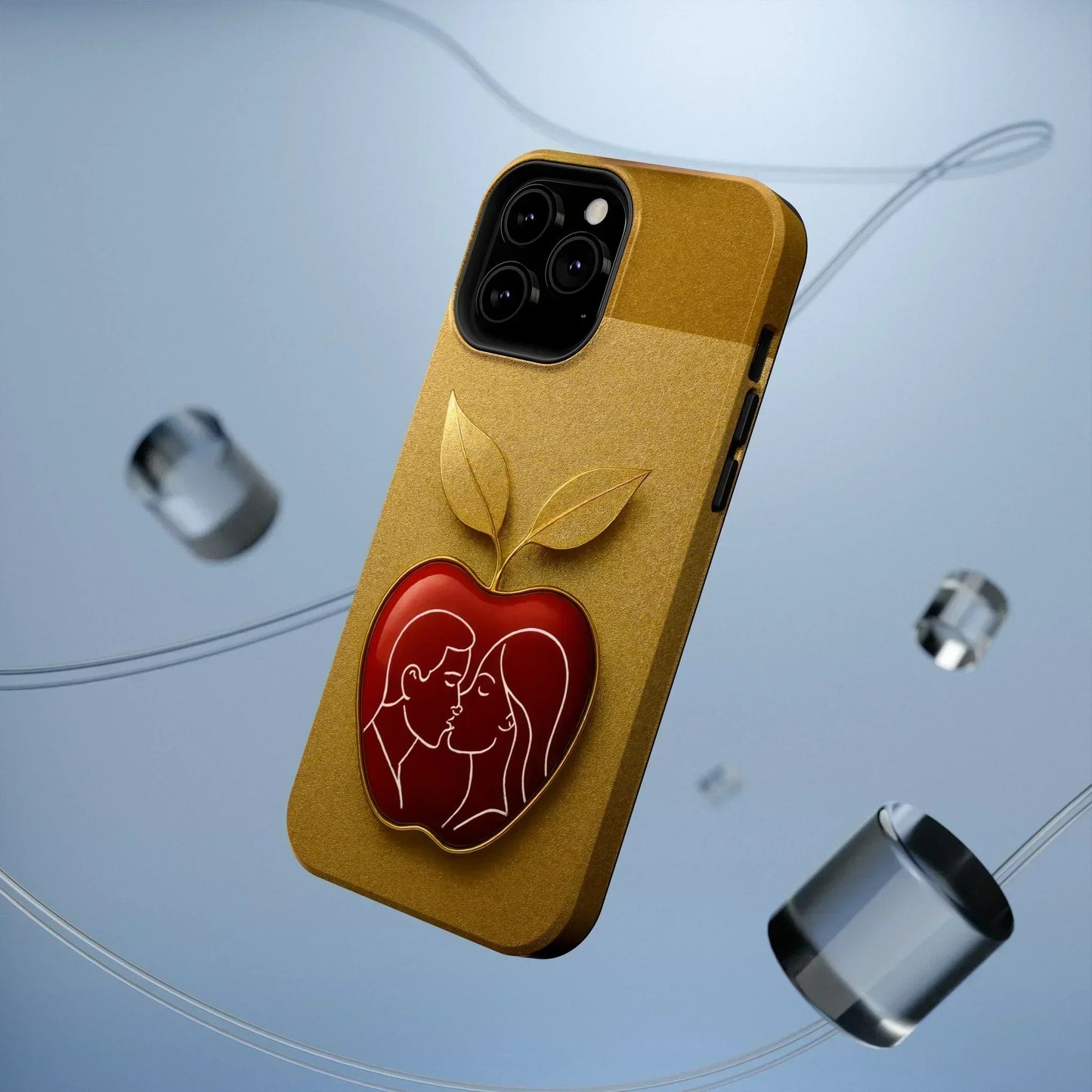 Romantic Apple Phone Case for iPhone 12-16 Models - KarArmDesign
