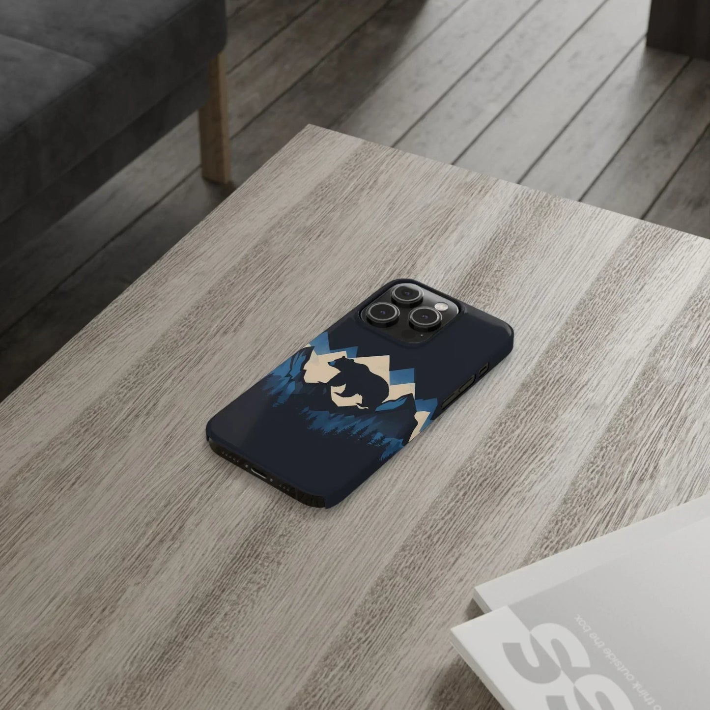 Wild Bear in the Peaks – Mountain Adventure Slim Phone Case for iPhone 7-16 Models - KarArmDesign