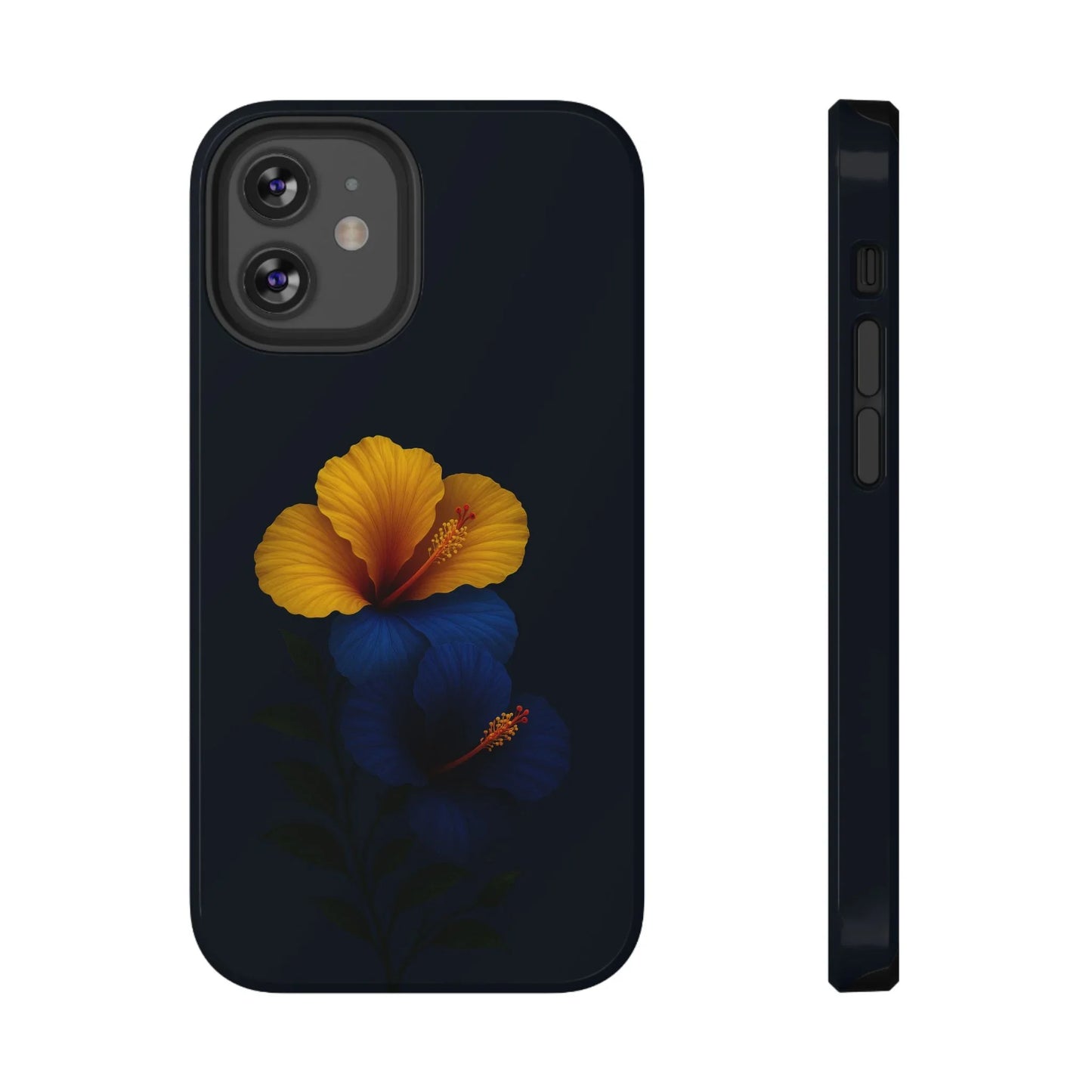 Elegant hibiscus phone case Impact-Resistant Cases for iPhone 12-16 and Samsung Galaxy S21-S22 Models - KarArmDesign