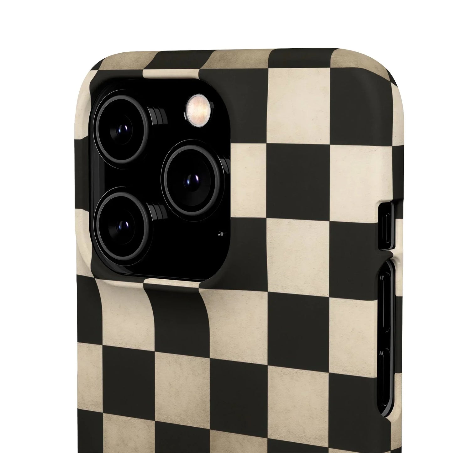 Stylish Matte Checker Phone Case for iPhone 7-16 and Samsung Galaxy S10-S24 Models - KarArmDesign