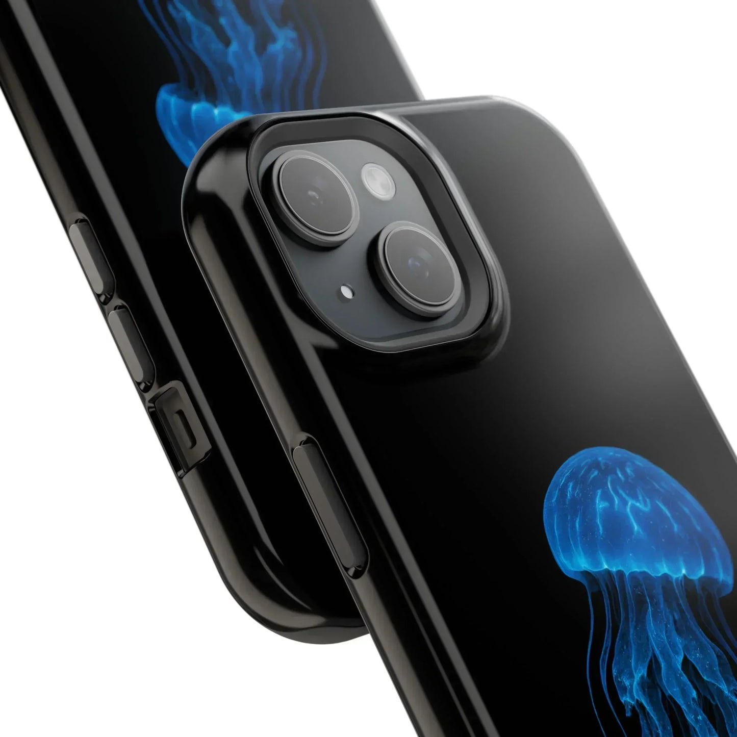 Blue Jellyfish Phone Case for iPhone 12-16 and Samsung Galaxy S21-S22 Models - KarArmDesign