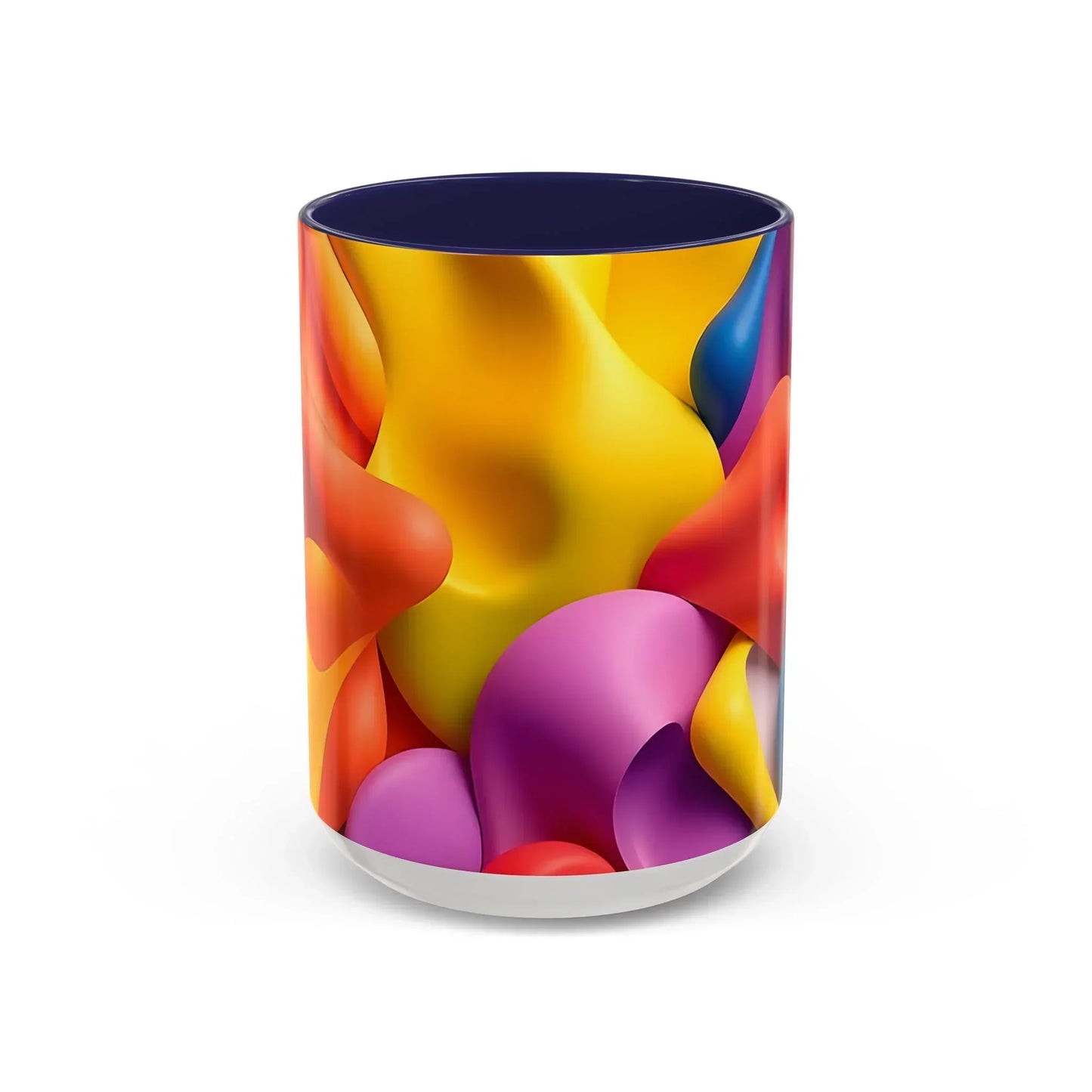 Bold Geometric Accent Coffee Ceramic Mug - KarArmDesign