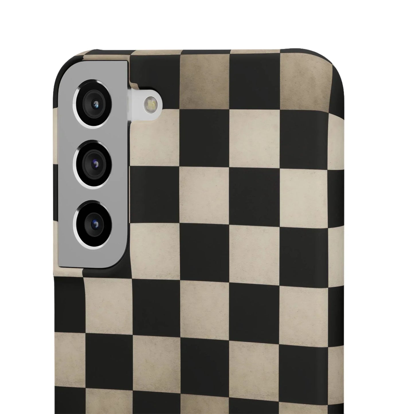 Stylish Matte Checker Phone Case for iPhone 7-16 and Samsung Galaxy S10-S24 Models - KarArmDesign
