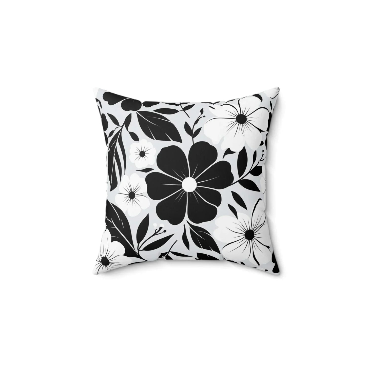 Soft Spun Polyester Square Floral Pillow - KarArmDesign