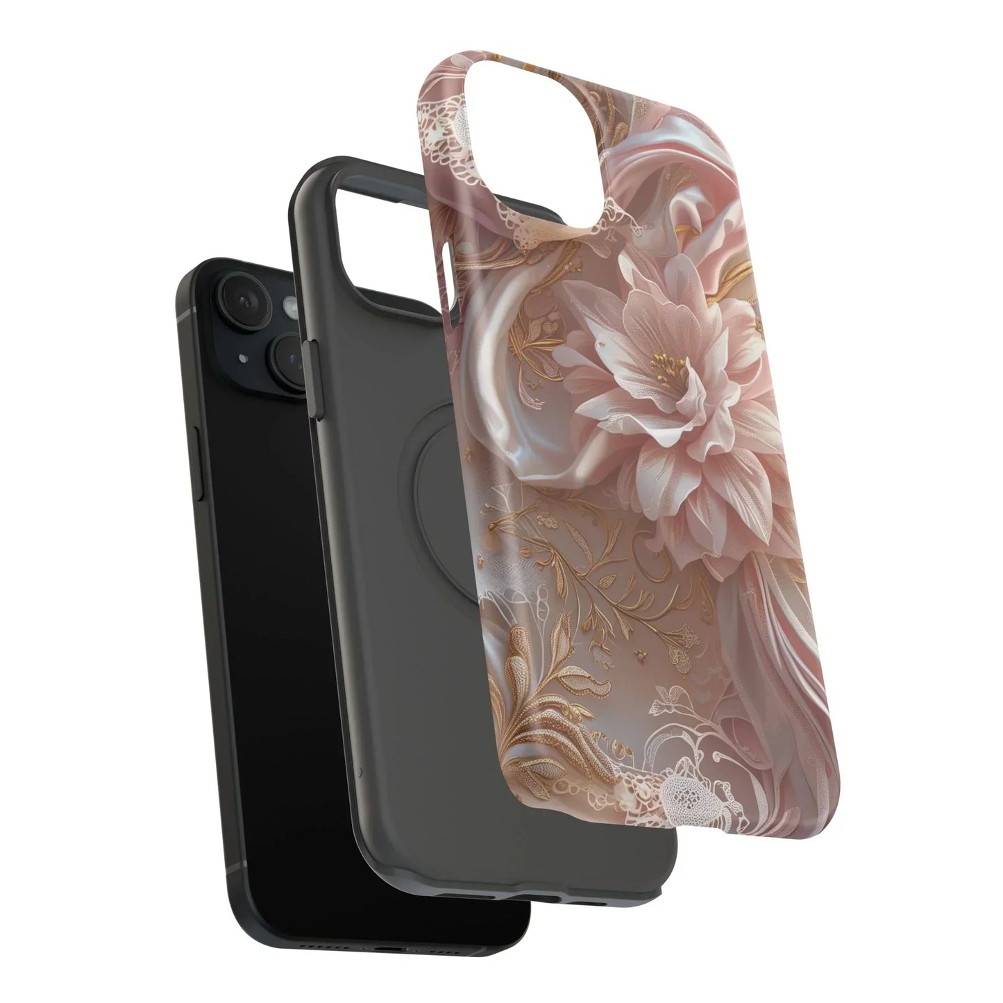 Elegant Floral Impact-Resistant Phone Case for iPhone 12-16 and Samsung Galaxy S21-S22 Models - KarArmDesign
