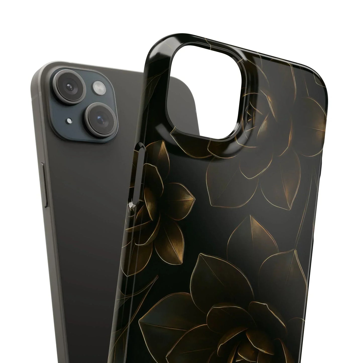 Metal Flower Phone Case for iPhone 7-16 and Galaxy S10-S24 Models