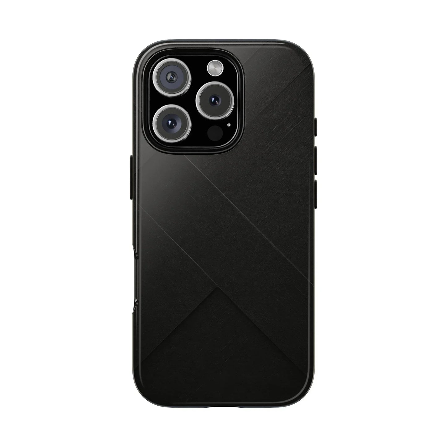 Matte Black Diagonal Line Phone Case for iPhone 8-16 and Galaxy S10-S25 Models - KarArmDesign
