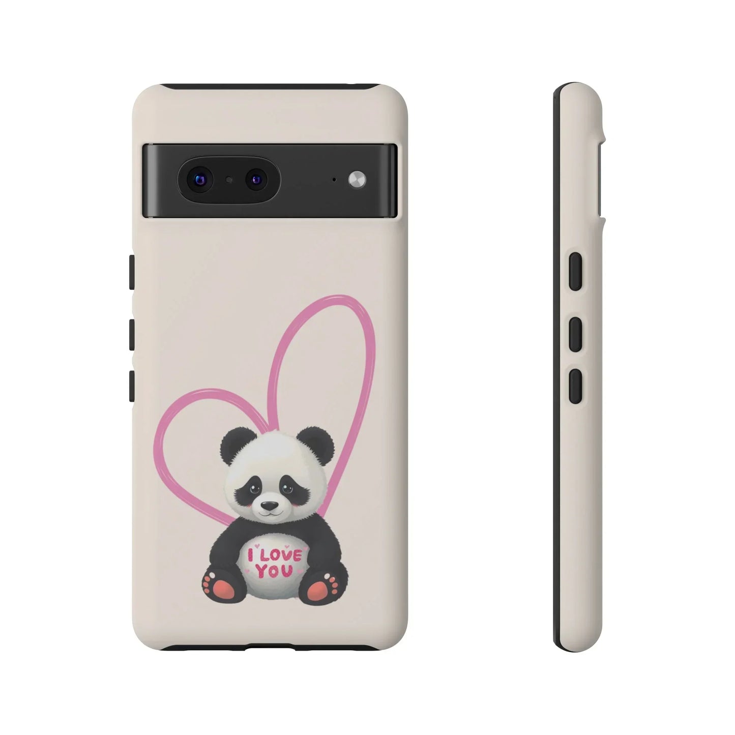 Cute Panda Heart Love Phone Case for Google Pixel up to 9 Models - KarArmDesign