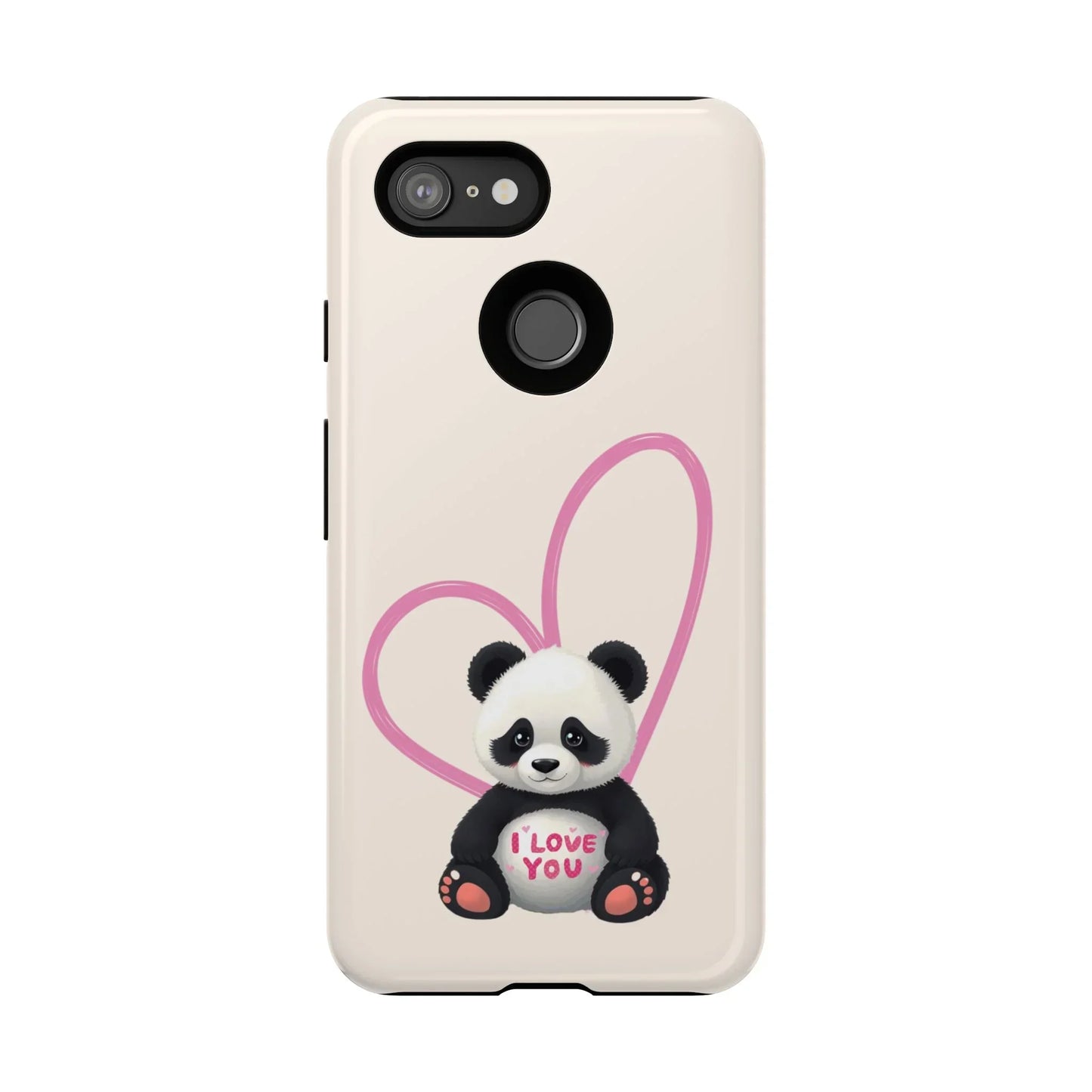 Cute Panda Heart Love Phone Case for Google Pixel up to 9 Models - KarArmDesign