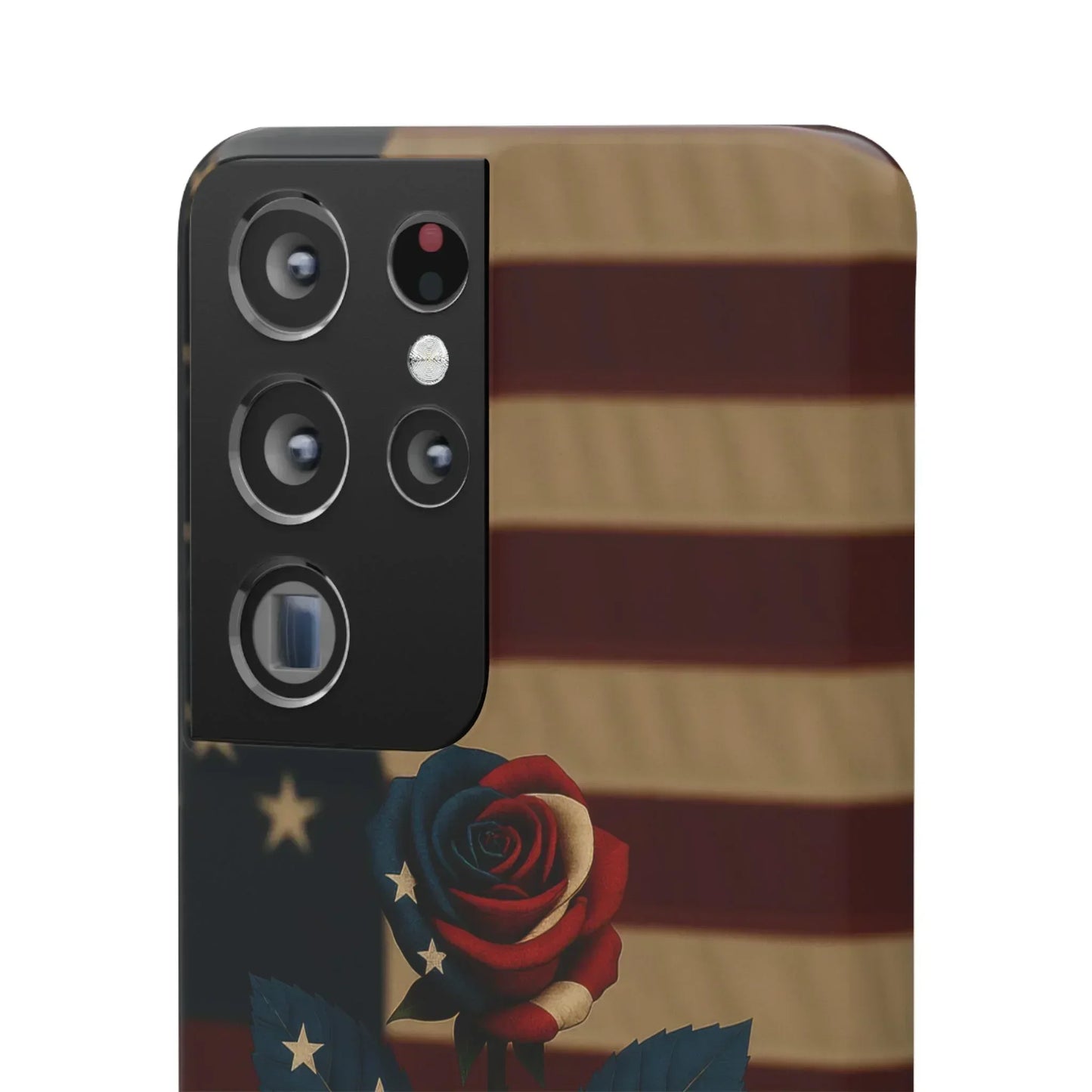 American Rose Flag Phone Case for iPhone 7-16 and Samsung Galaxy S10-S24 Models - KarArmDesign