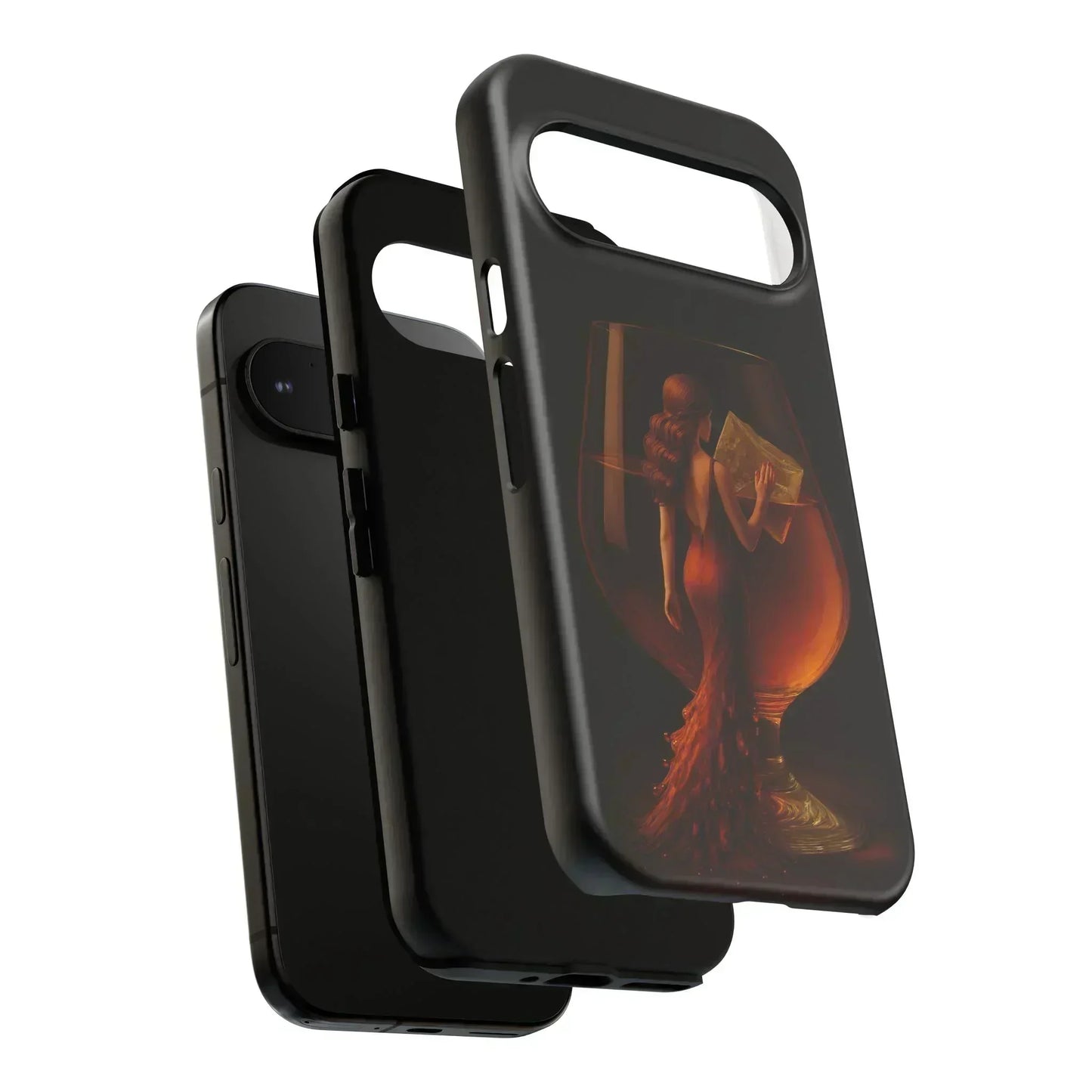 Elegant Midnight Lady Phone Case for iPhone 8-16 and Google Pixel up to 9 Models - KarArmDesign