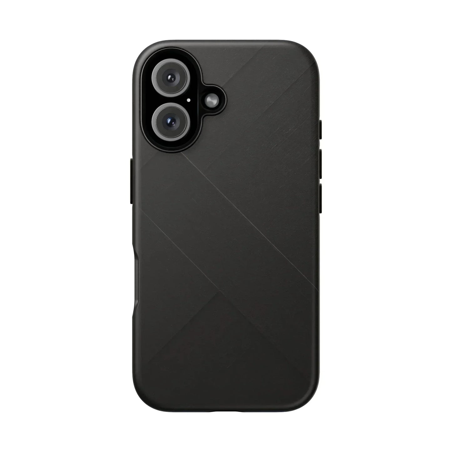 Matte Black Diagonal Line Phone Case for iPhone 8-16 and Galaxy S10-S25 Models - KarArmDesign