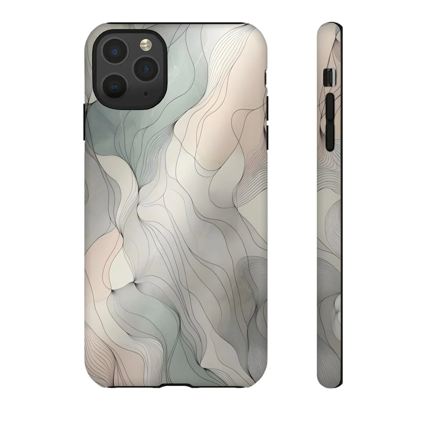 Pastel Wave Phone Case – Minimalist Design for iPhone & Pixel - KarArmDesign