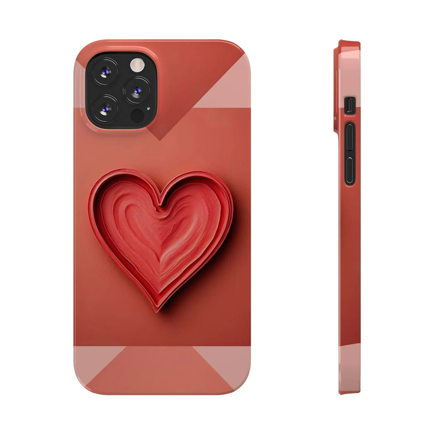 Heart Design Phone Case for iPhone X to 16 Series - KarArmDesign