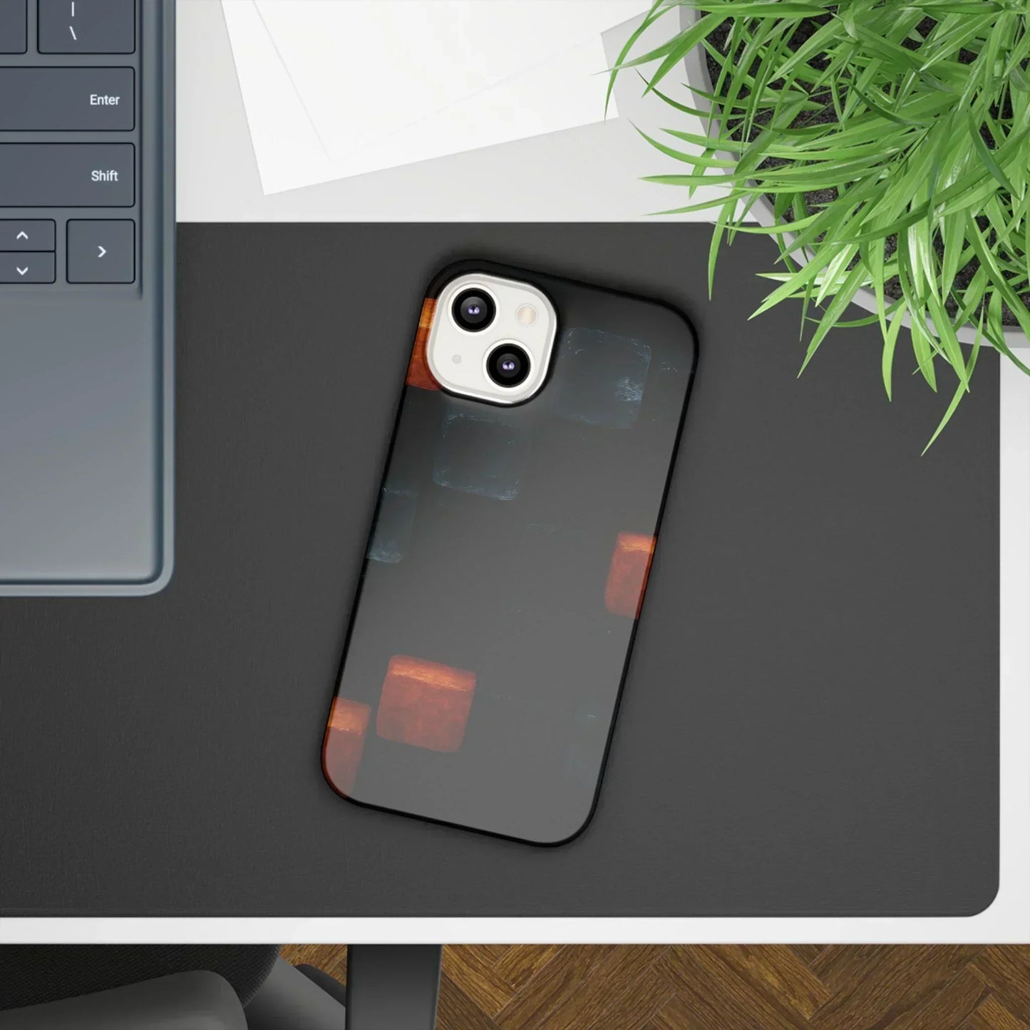 Blue Geometric Phone Case for iPhone 12-16 Models - KarArmDesign