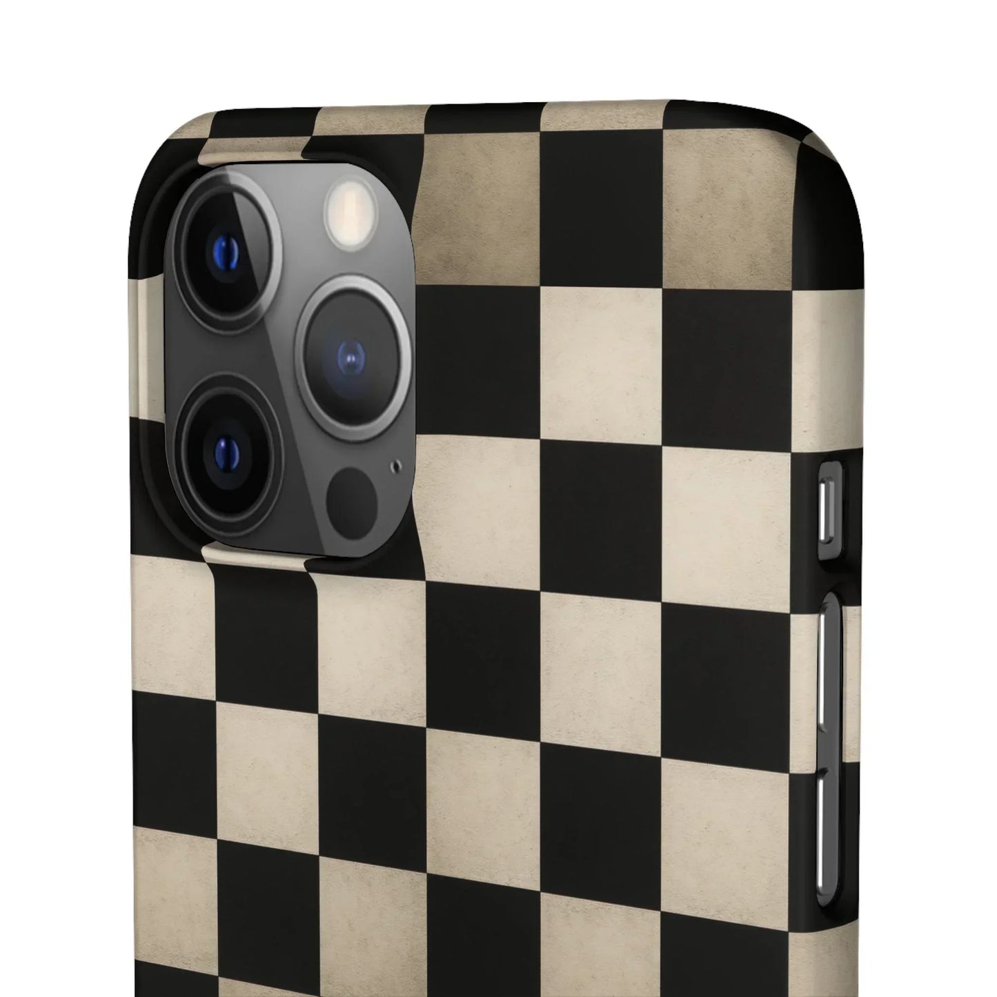 Stylish Matte Checker Phone Case for iPhone 7-16 and Samsung Galaxy S10-S24 Models - KarArmDesign