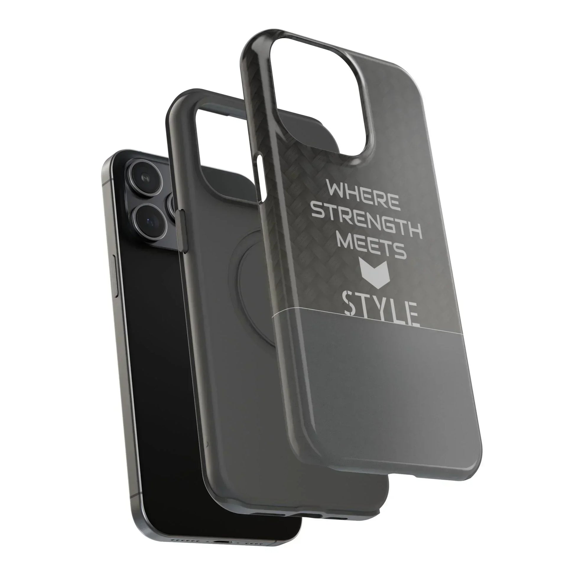 Gray Carbon Phone Case for iPhone 12-16 and Galaxy S21-S22 Models - KarArmDesign