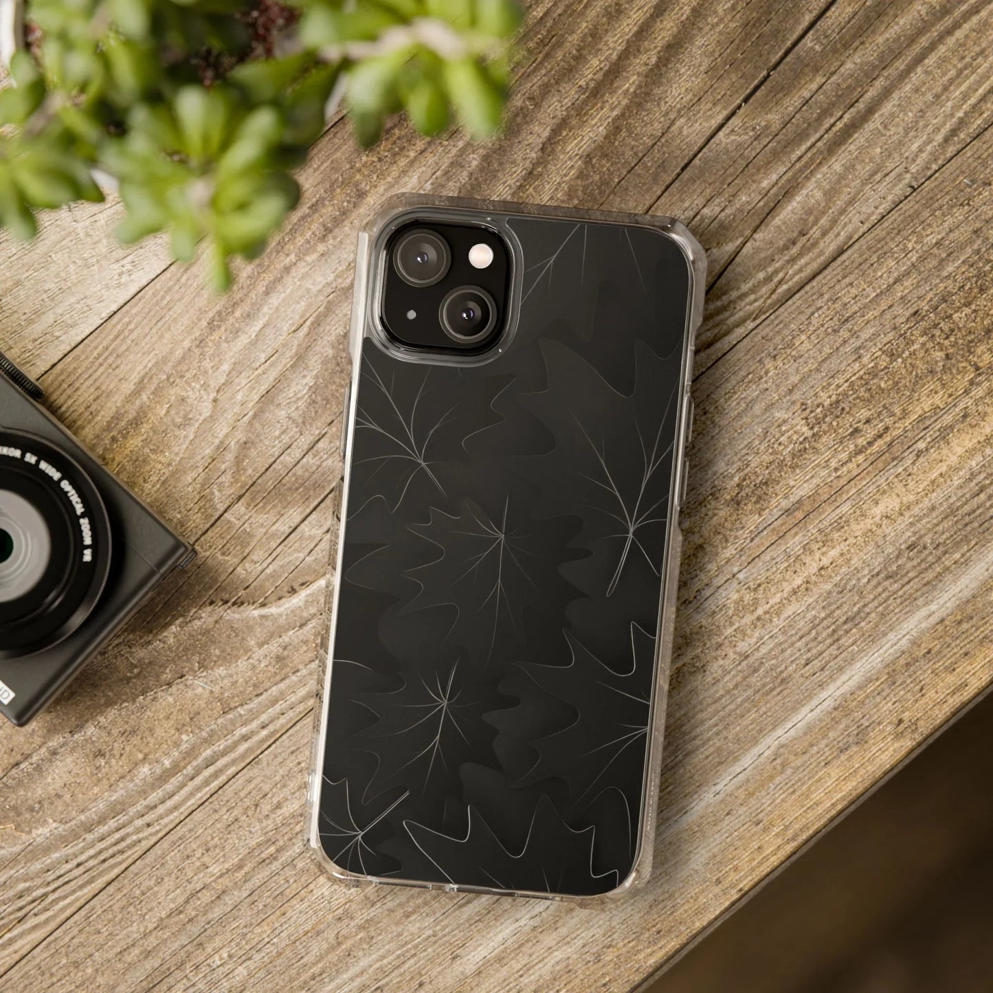 Botanical Noir Phone Case for iPhone 14-16 Models - KarArmDesign