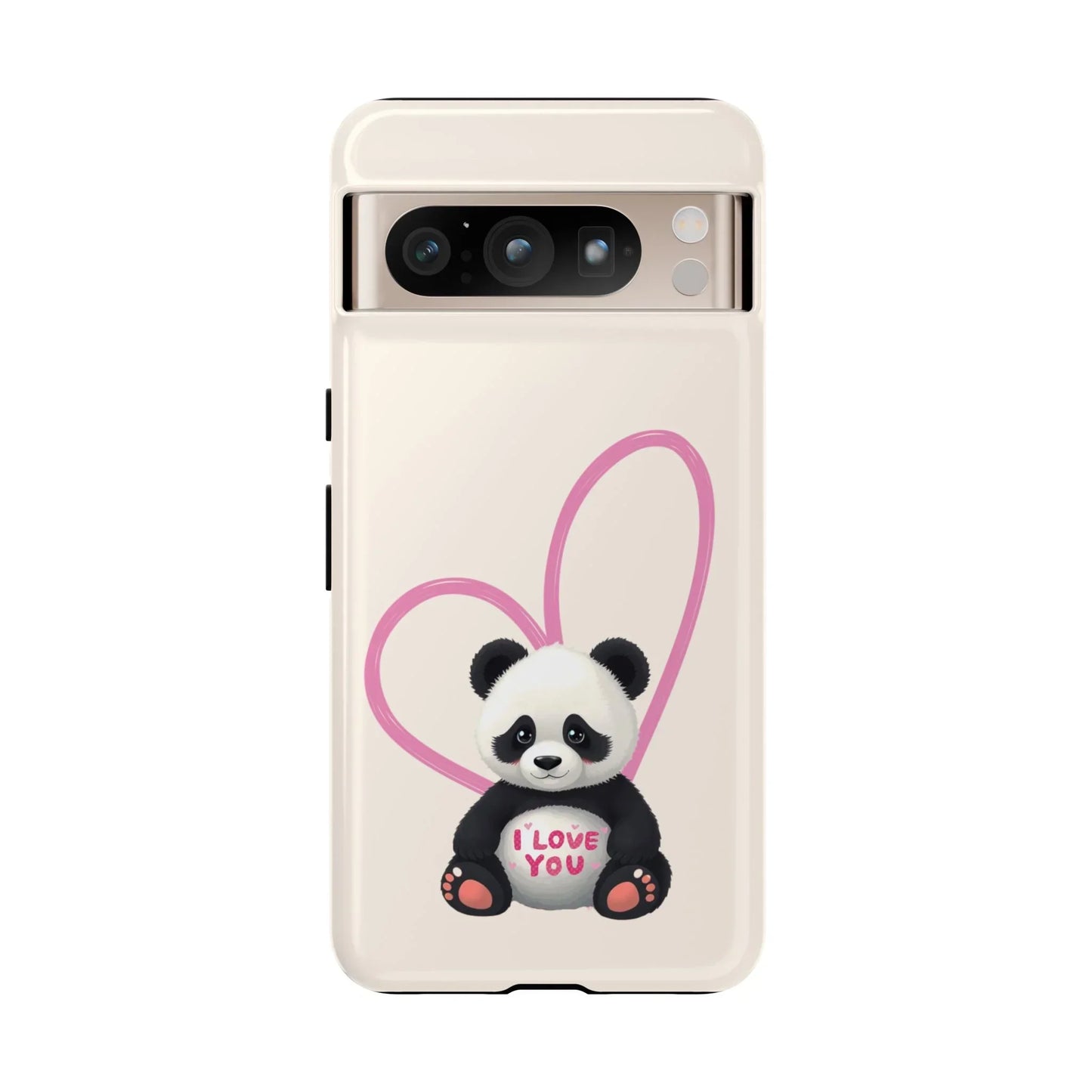 Cute Panda Heart Love Phone Case for Google Pixel up to 9 Models - KarArmDesign