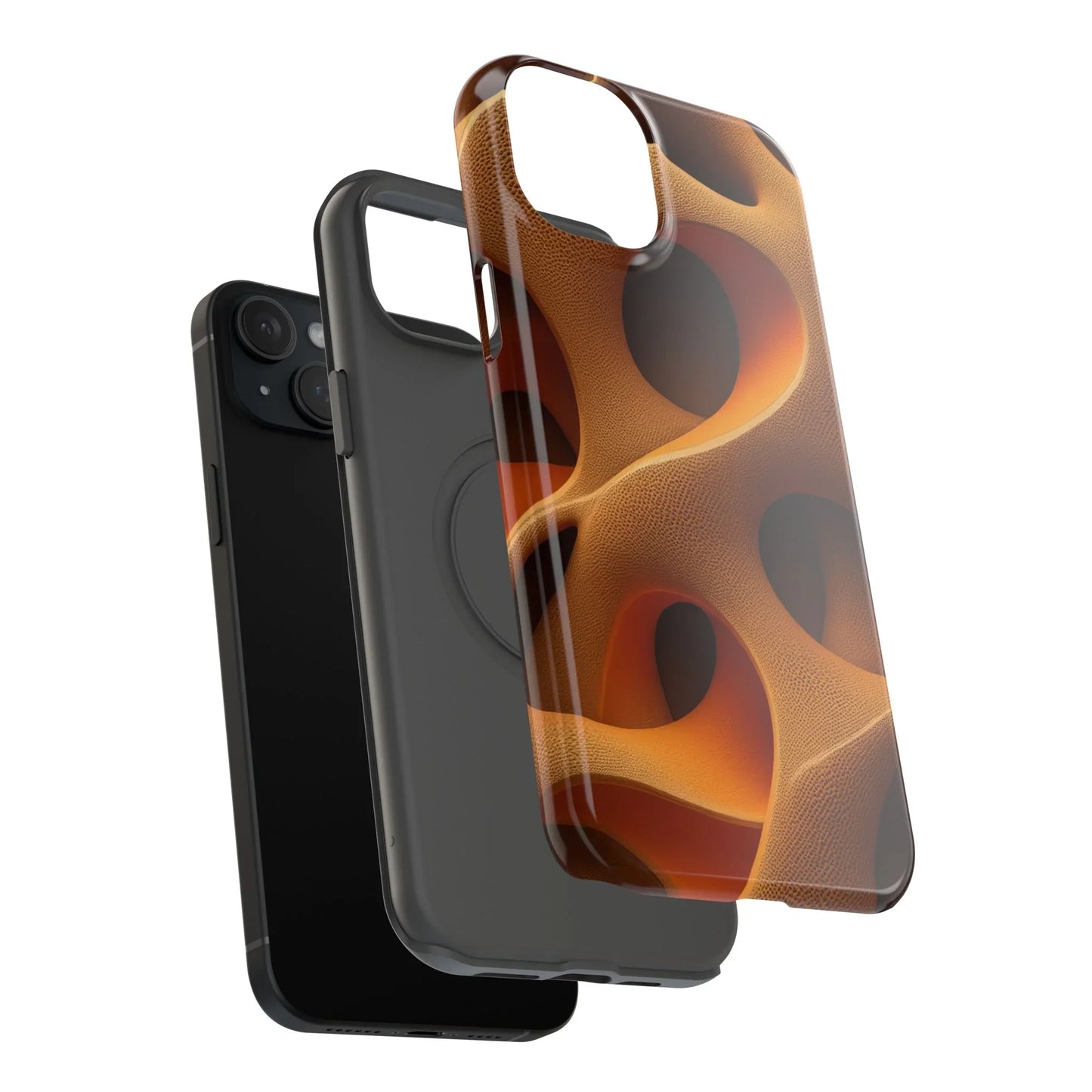 Amber Flow Phone Case for iPhone 11-17 and Samsung Galaxy S21-S22 Models - KarArmDesign
