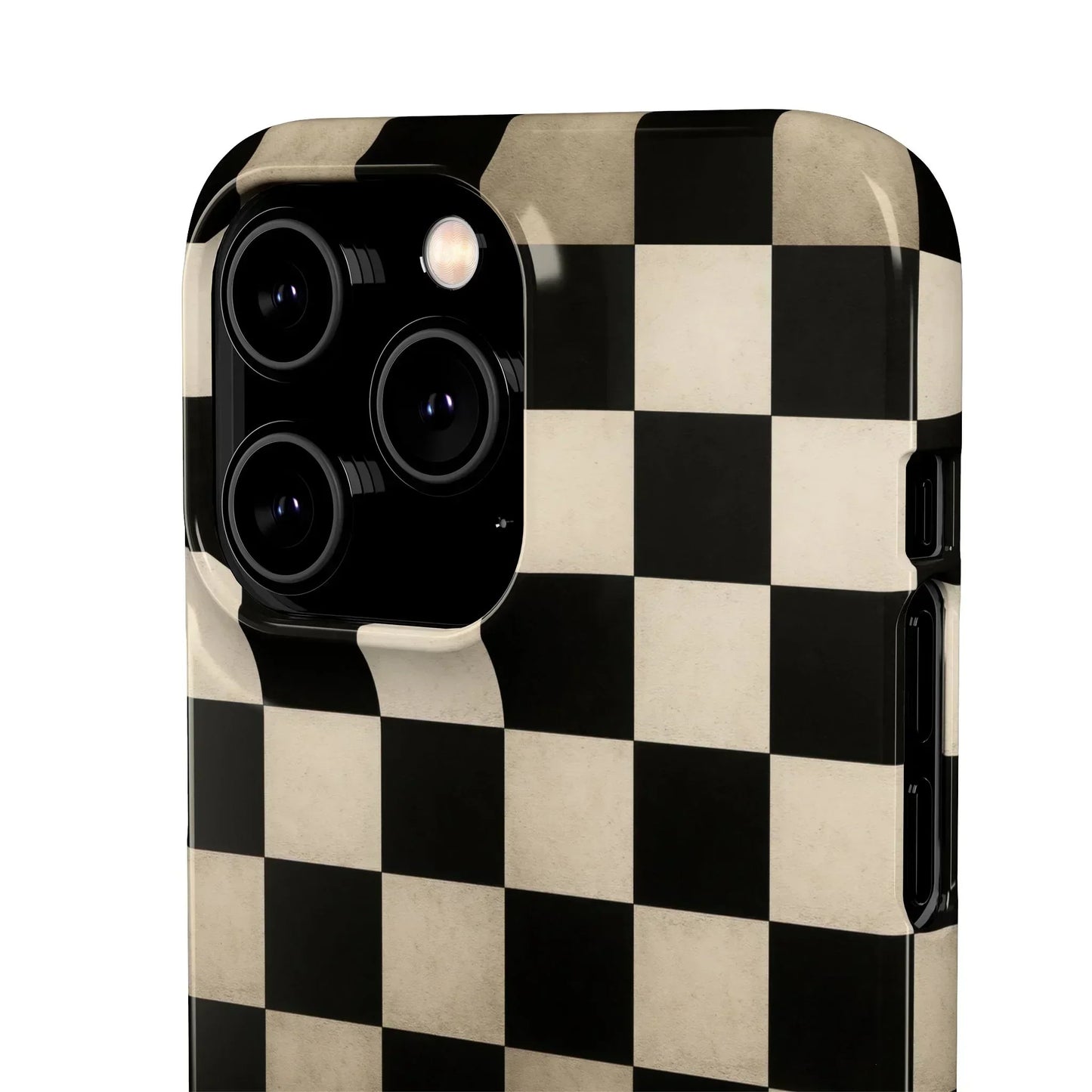 Stylish Matte Checker Phone Case for iPhone 7-16 and Samsung Galaxy S10-S24 Models - KarArmDesign