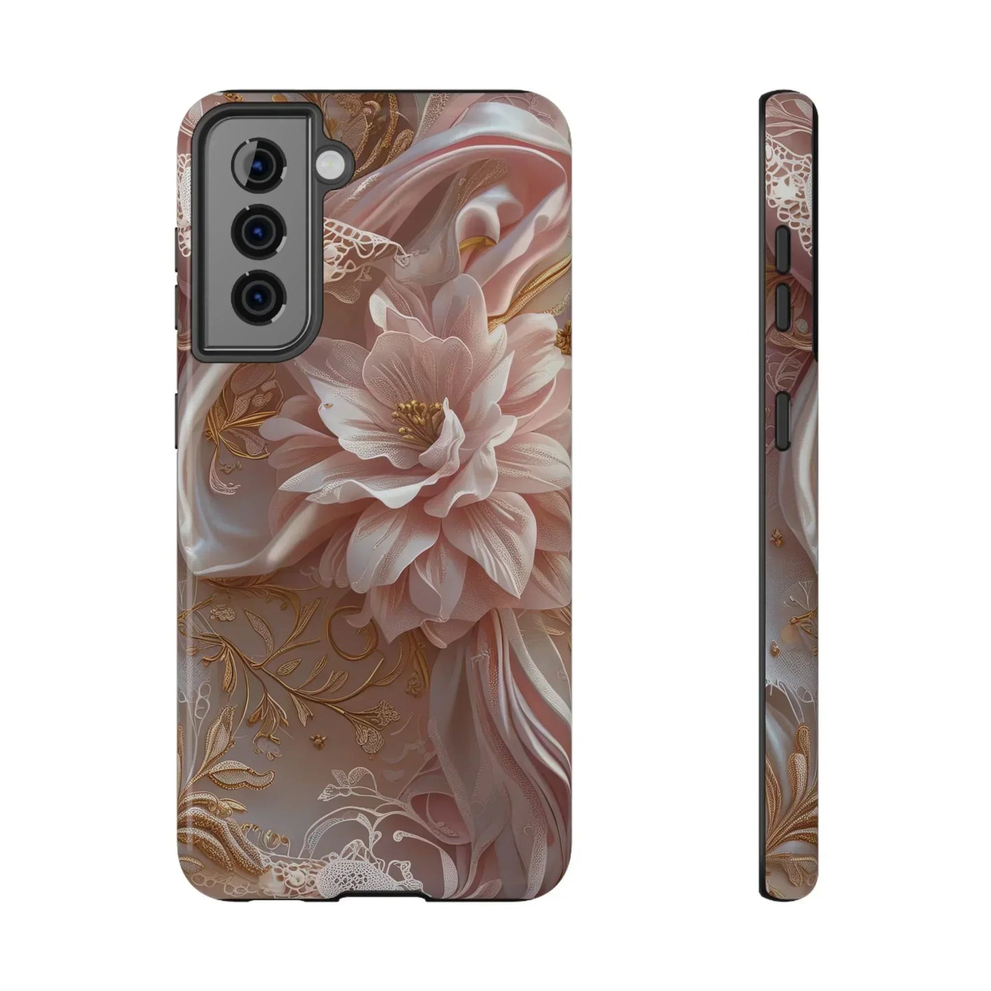 Elegant Floral Impact-Resistant Phone Case for iPhone 12-16 and Samsung Galaxy S21-S22 Models - KarArmDesign