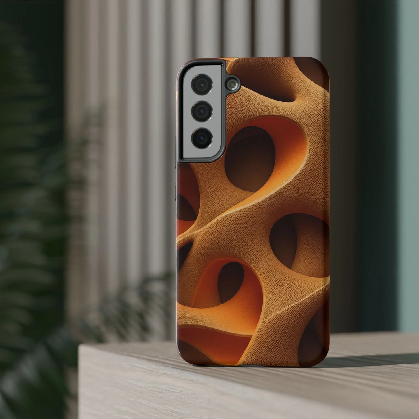 Amber Flow Phone Case for iPhone 11-17 and Samsung Galaxy S21-S22 Models - KarArmDesign