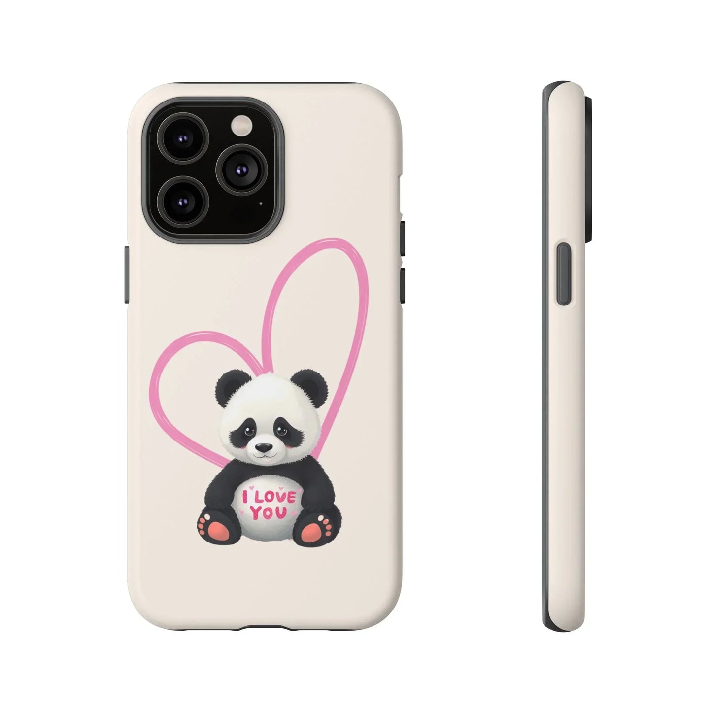 Cute Panda Heart Love Phone Case for iPhone 8-16 Models - KarArmDesign