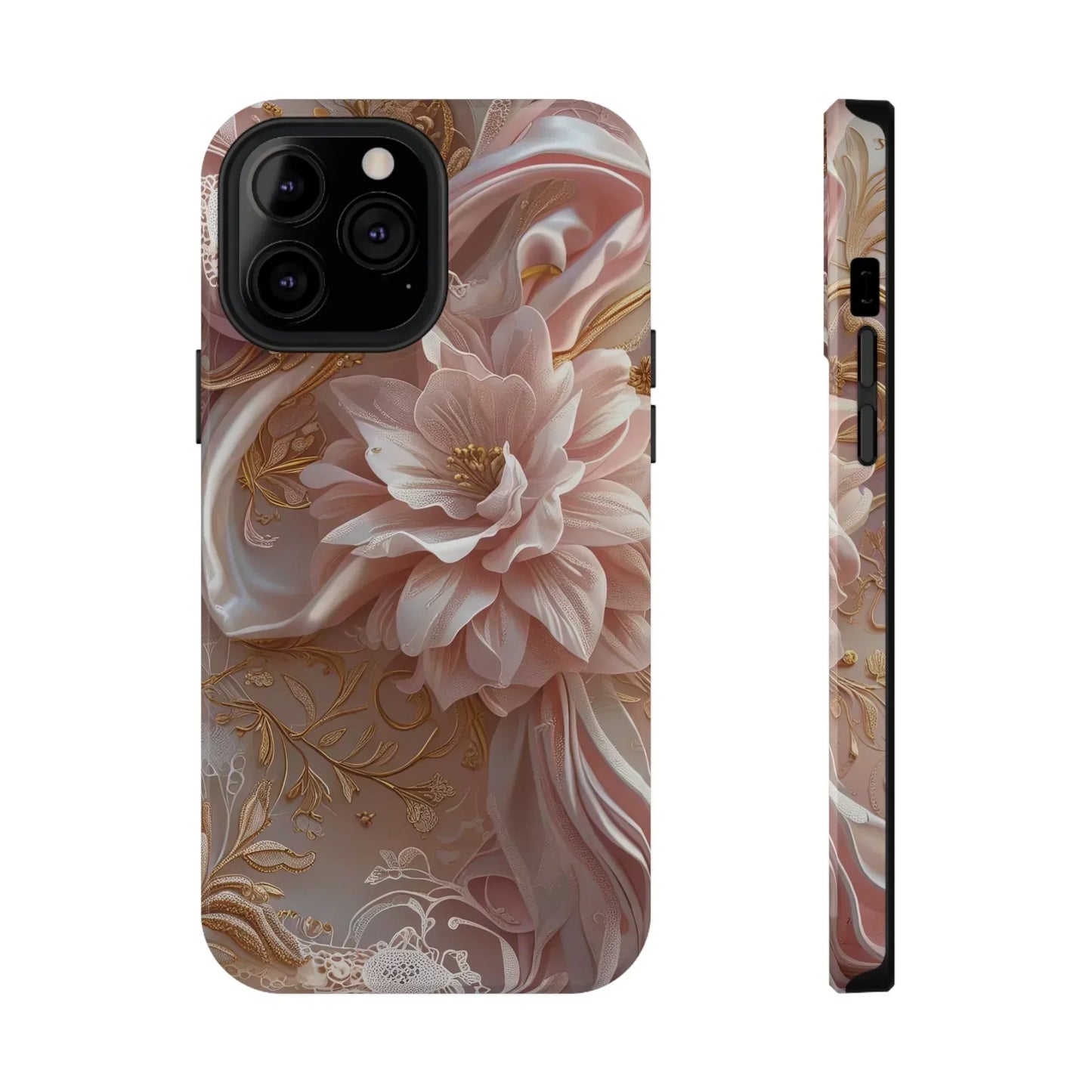 Elegant Floral Impact-Resistant Phone Case for iPhone 12-16 and Samsung Galaxy S21-S22 Models - KarArmDesign