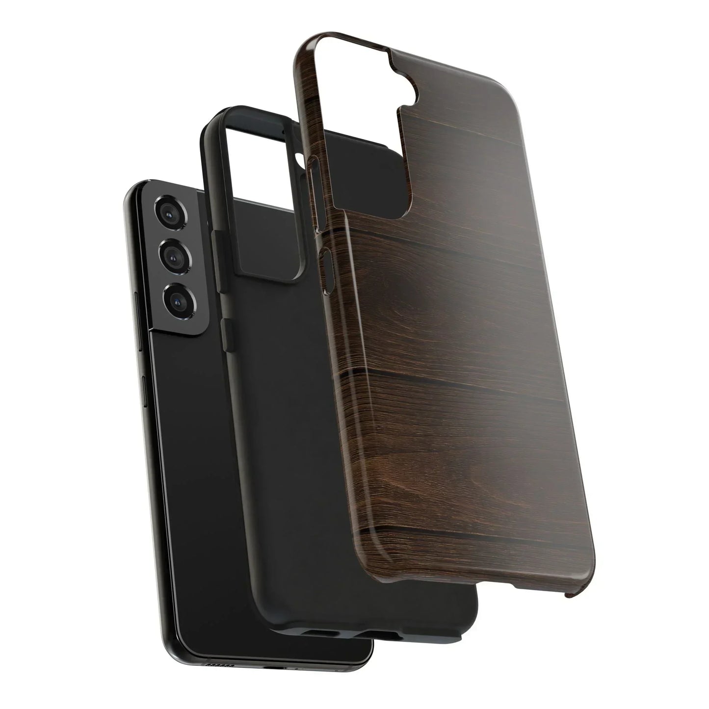 Dark Wood Grain Phone Case for iPhone and Galaxy - KarArmDesign