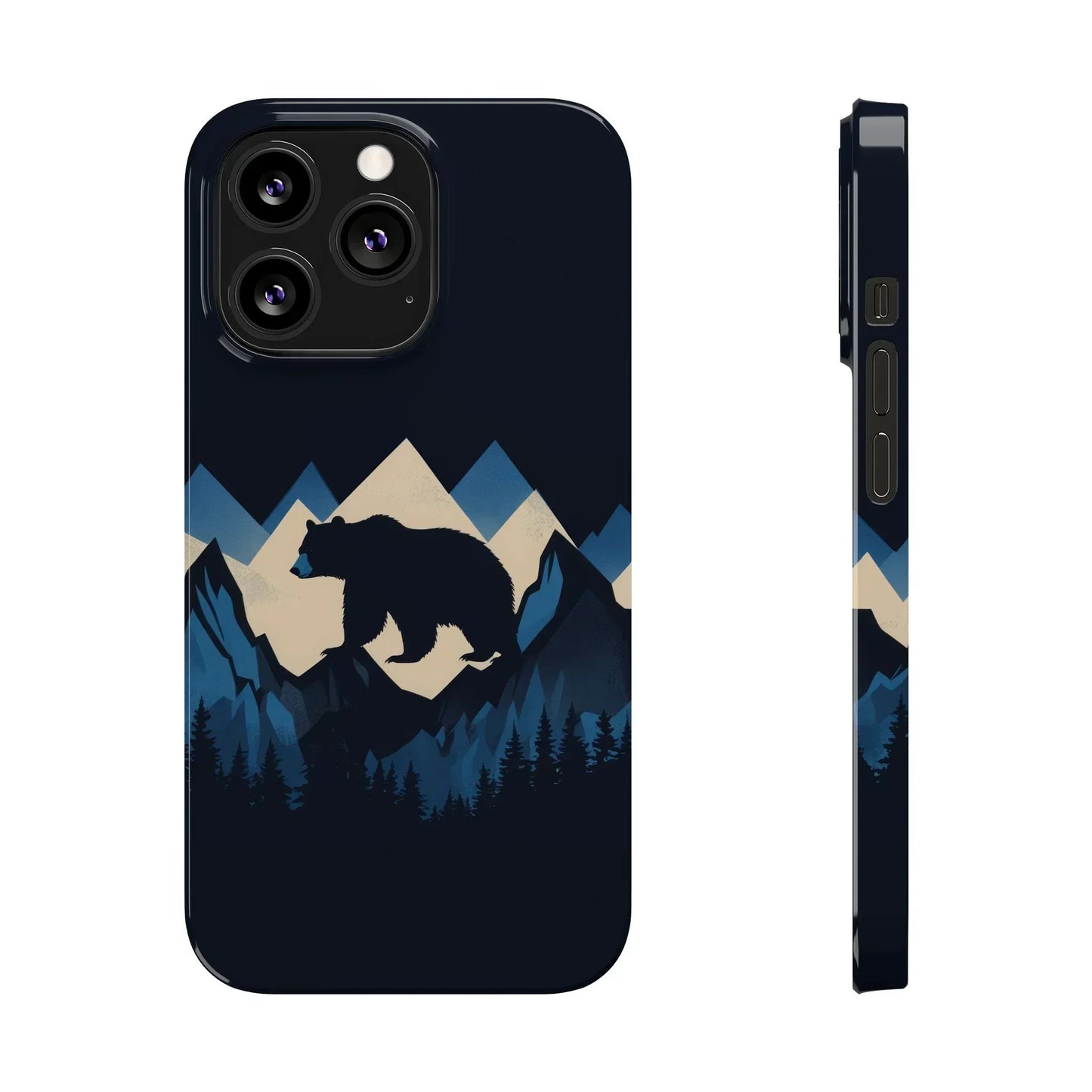 Wild Bear in the Peaks – Mountain Adventure Slim Phone Case for iPhone 7-16 Models - KarArmDesign